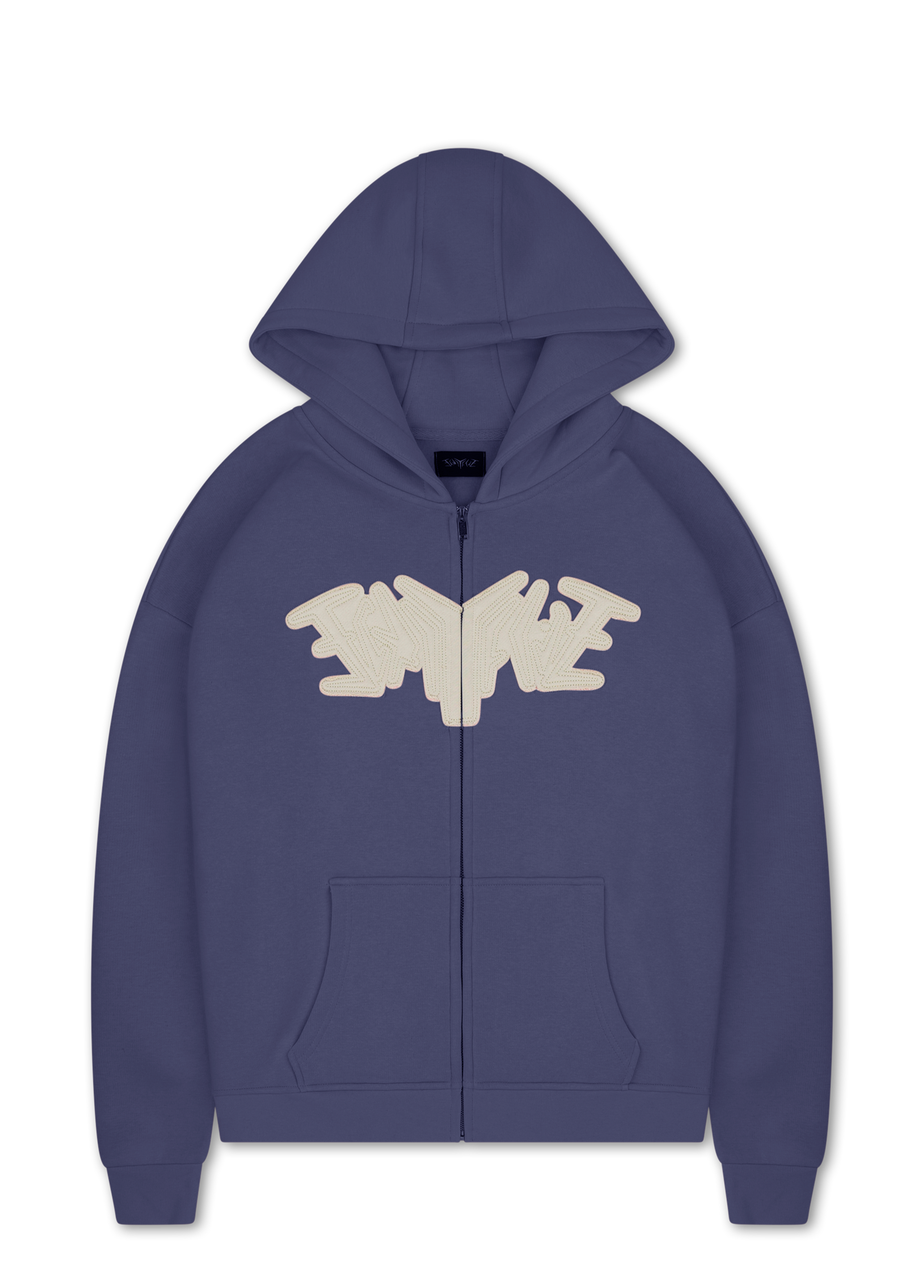 PATCH ZIP HOODIE DARK BLUE