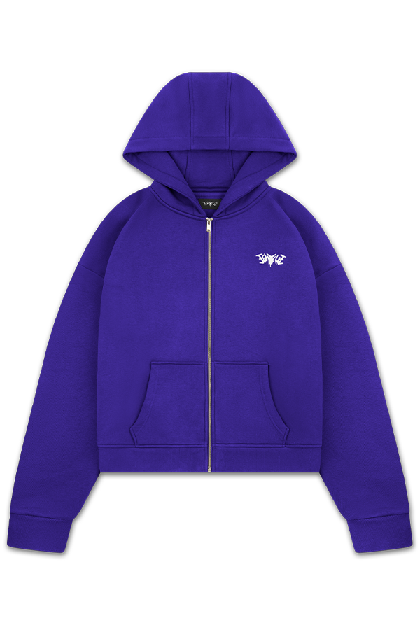 BASIC ZIP HOODIE DARK BLUE