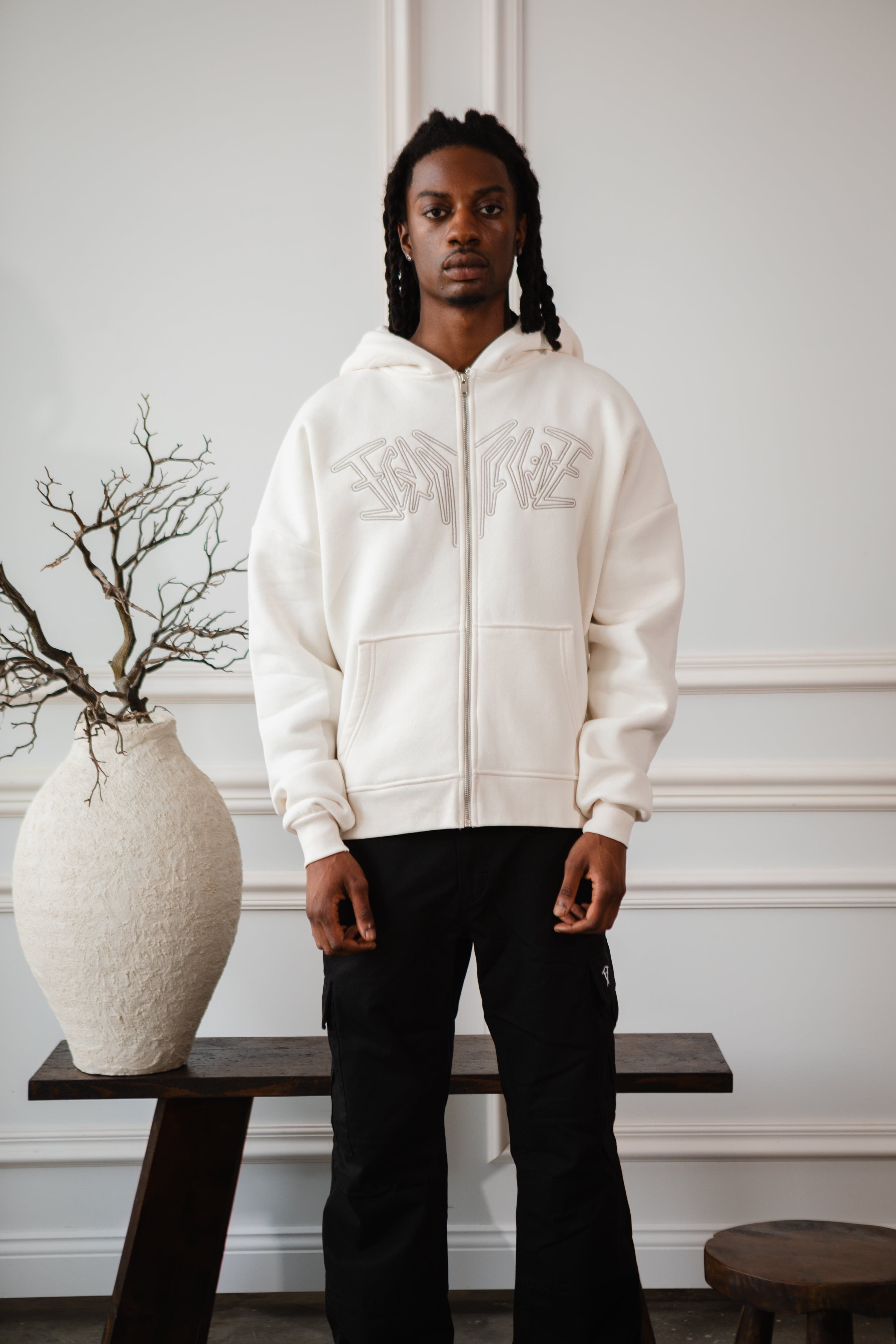 ZIP HOODIE CREME