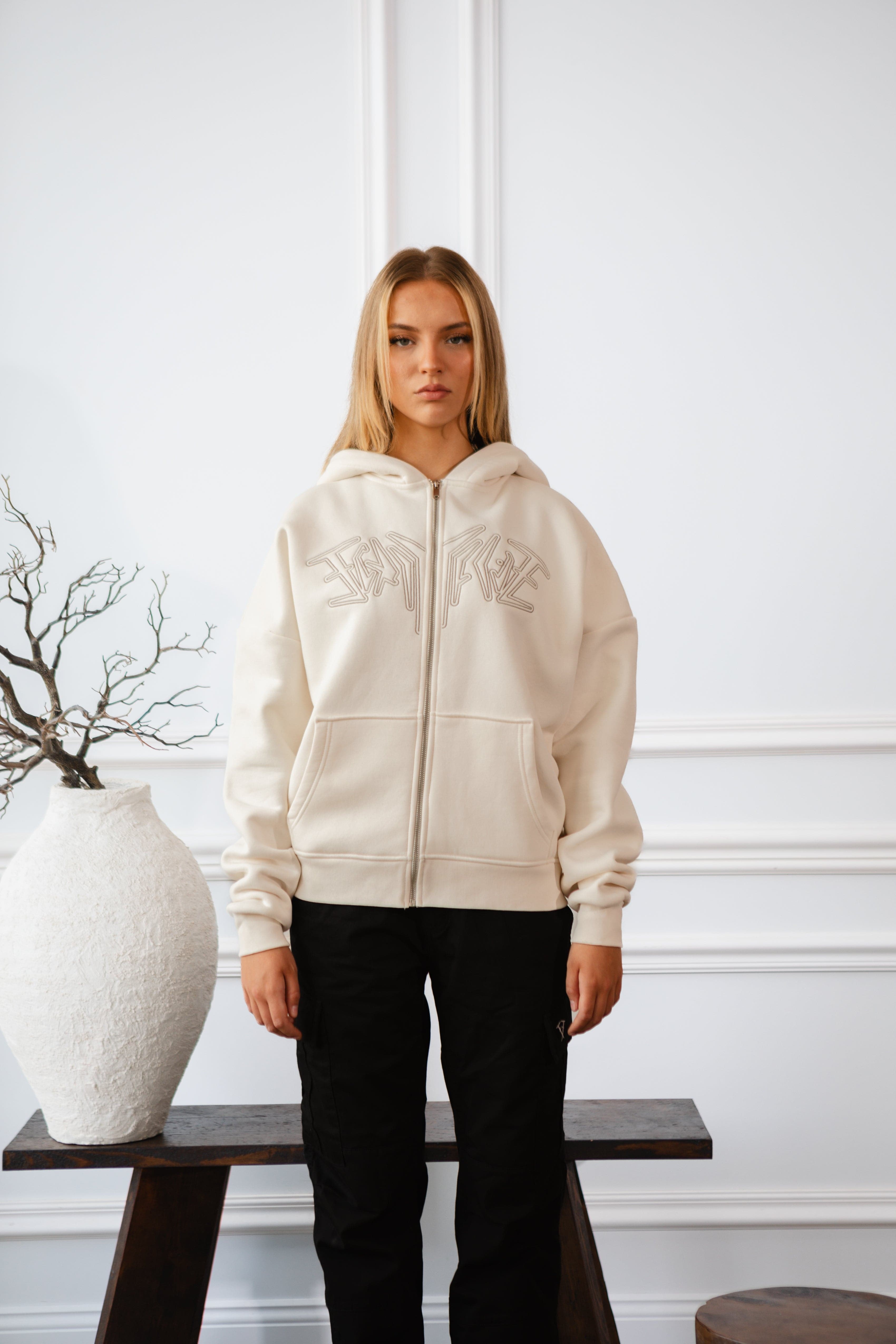 ZIP HOODIE CREME