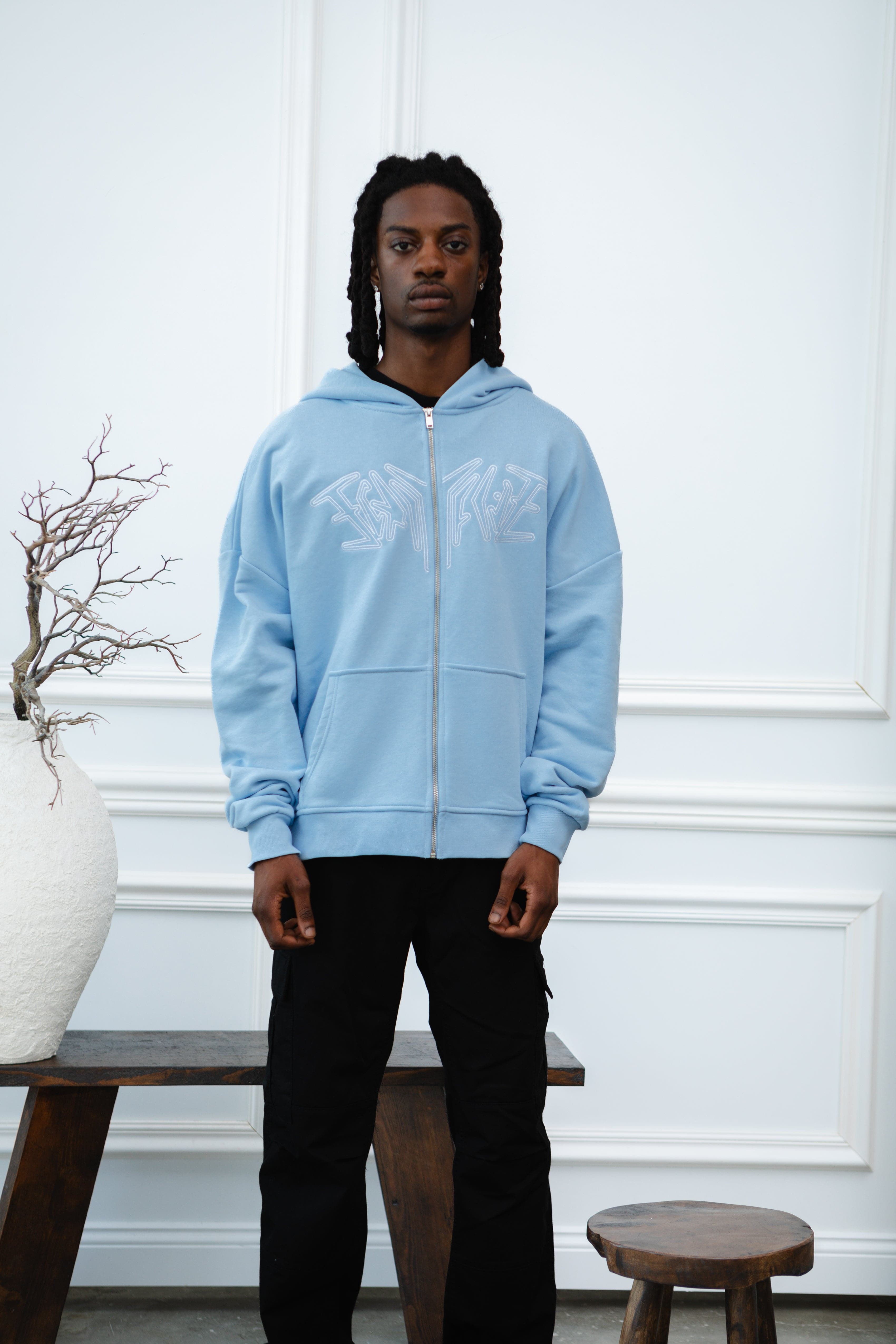 ZIP HOODIE BABYBLUE