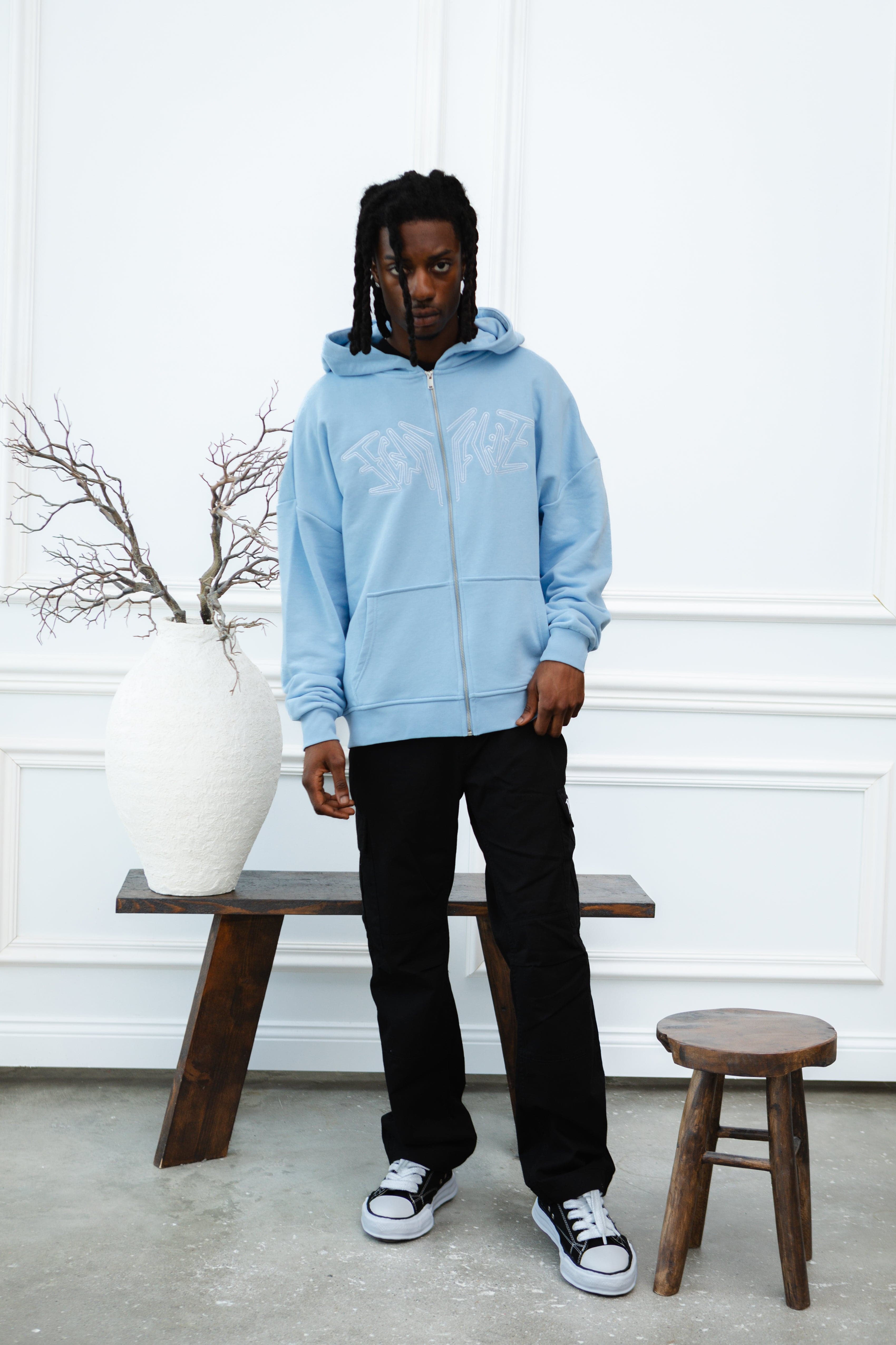 ZIP HOODIE BABYBLUE