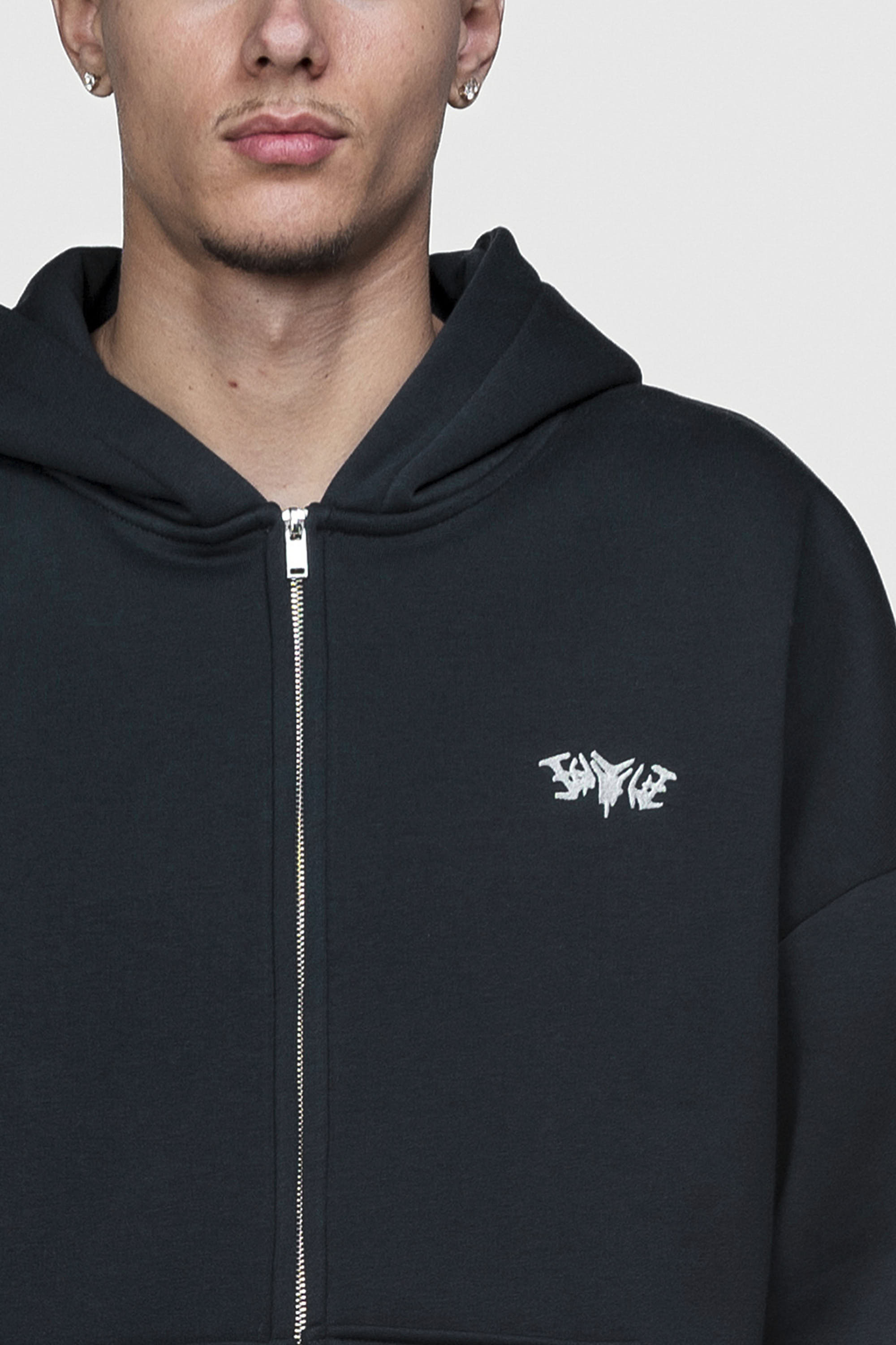 BASIC ZIP HOODIE MOONLIGHT