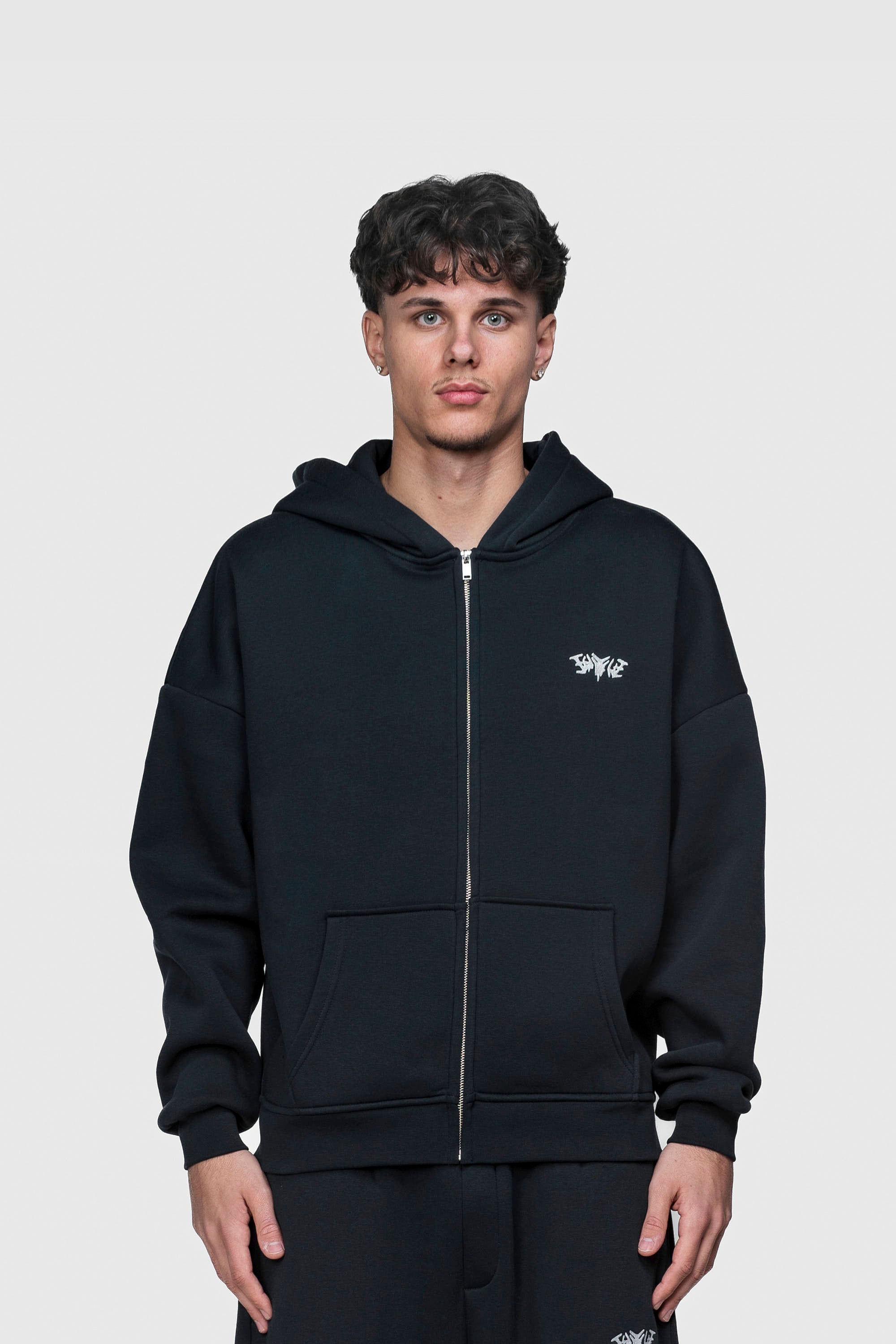 BASIC ZIP HOODIE MOONLIGHT
