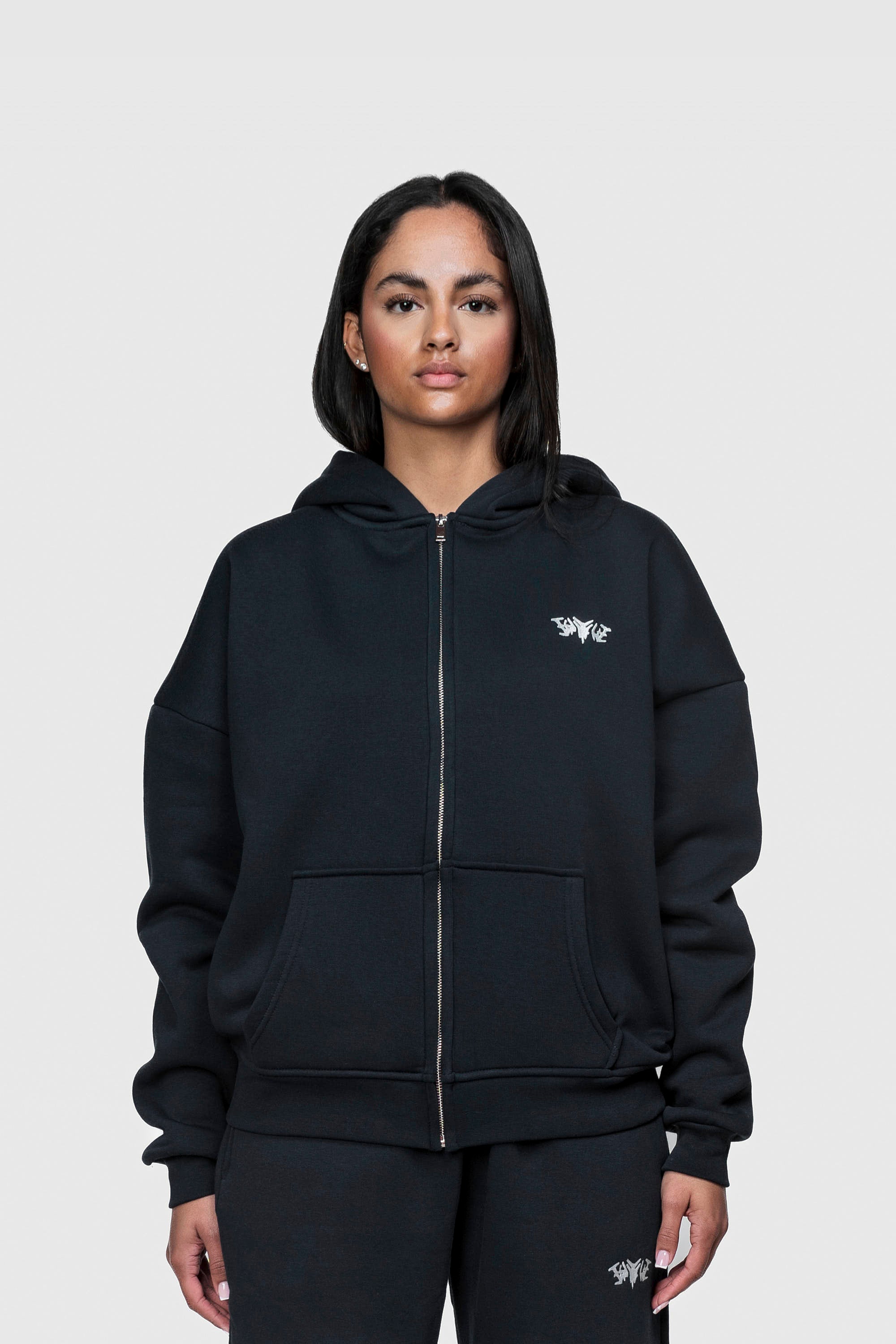 BASIC ZIP HOODIE MOONLIGHT