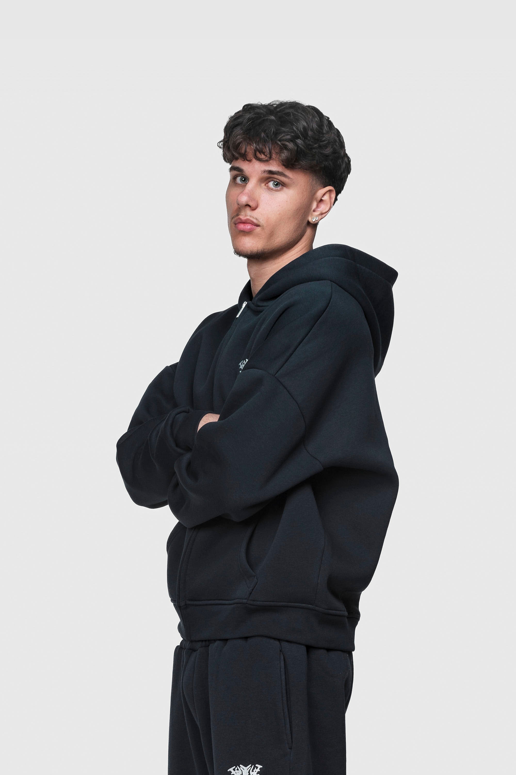 BASIC ZIP HOODIE MOONLIGHT