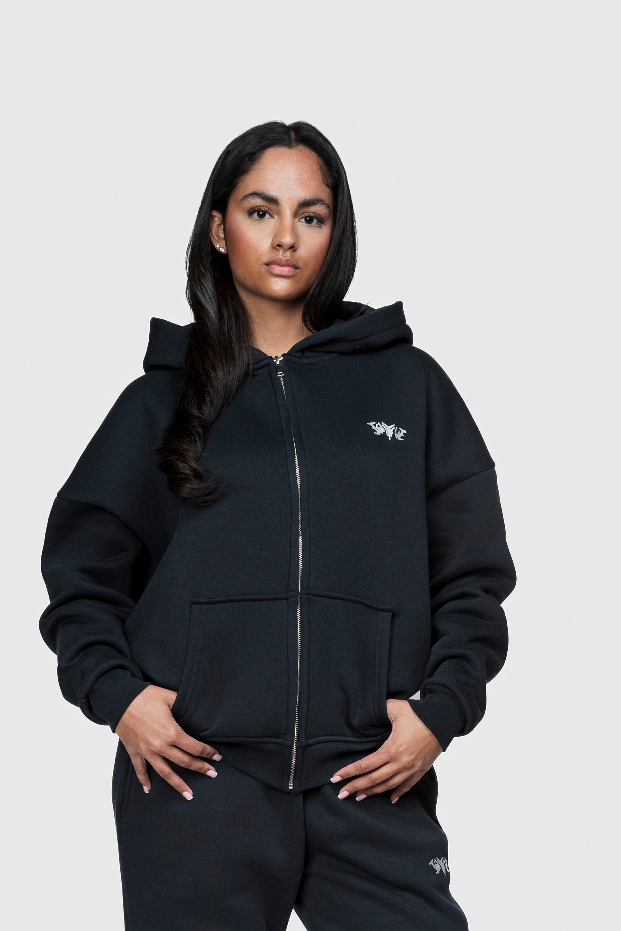 BASIC ZIP HOODIE MOONLIGHT