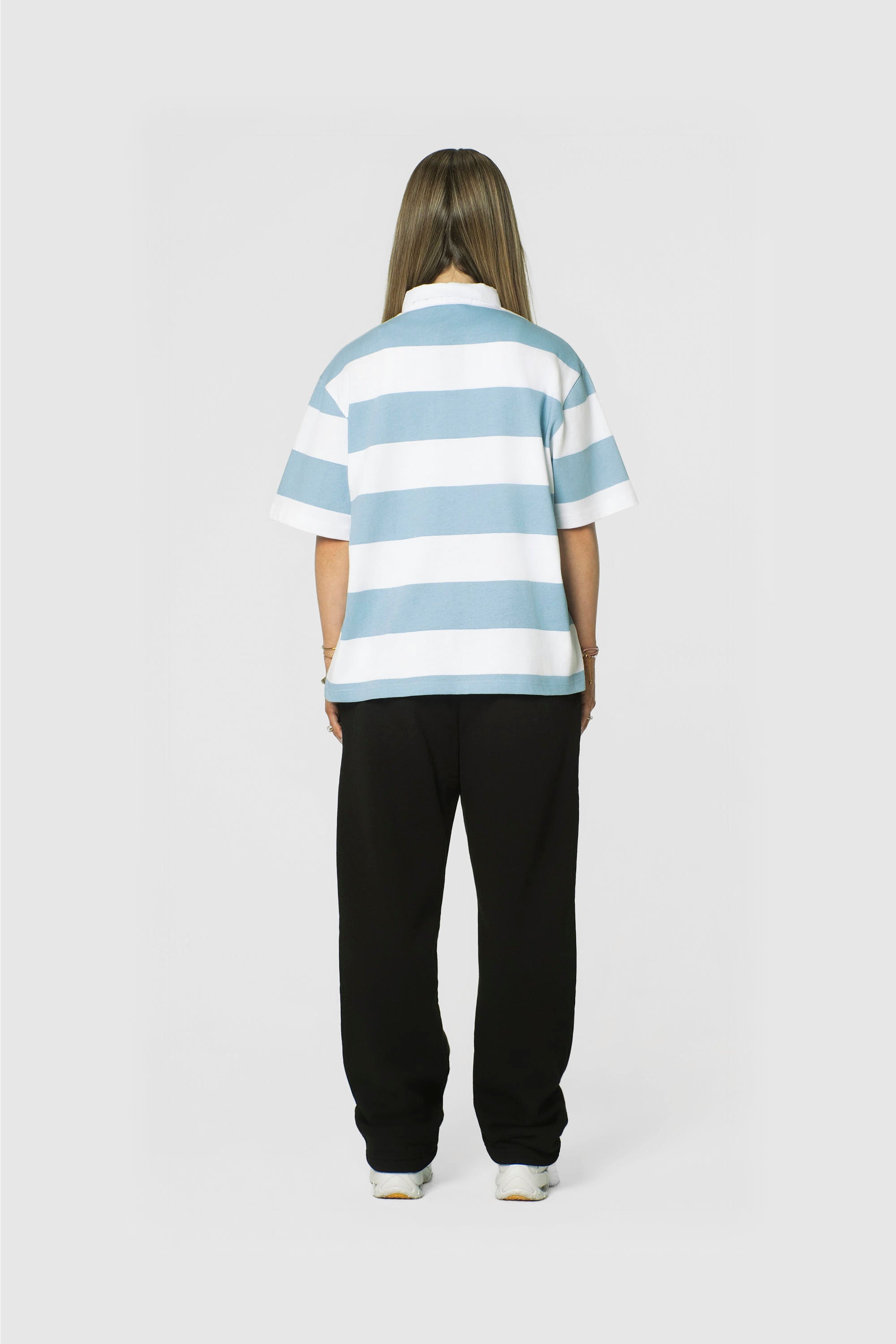 STRIPE POLO SHIRT BABYBLUE