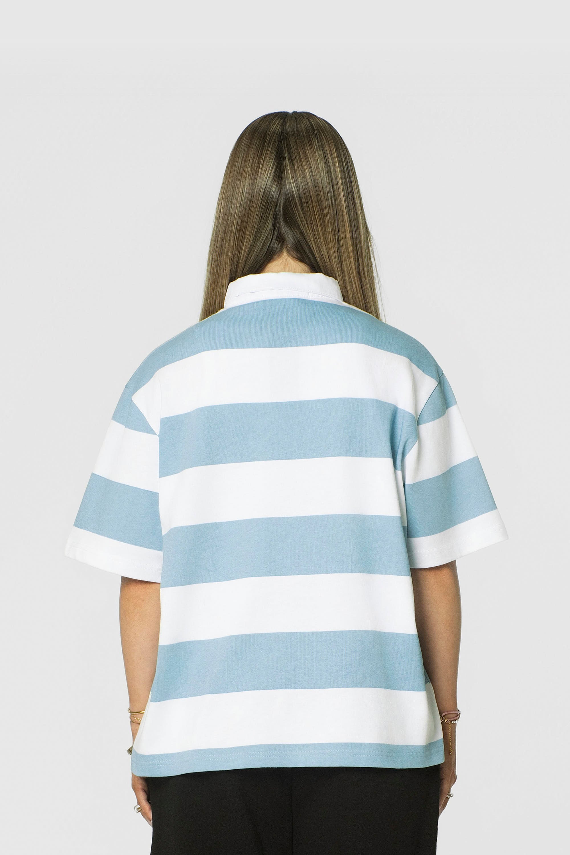 STRIPE POLO SHIRT BABYBLUE