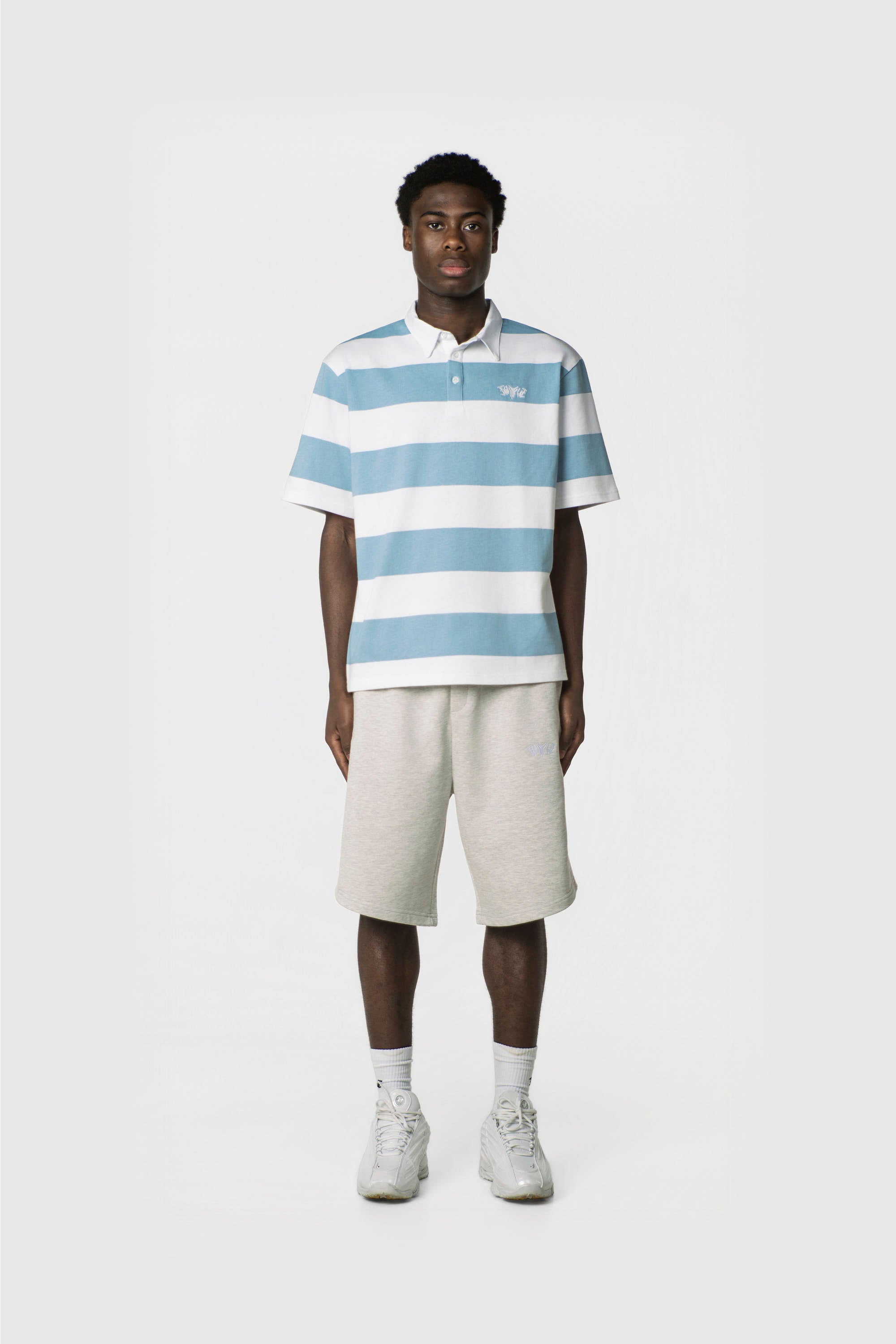 STRIPE POLO SHIRT BABYBLUE