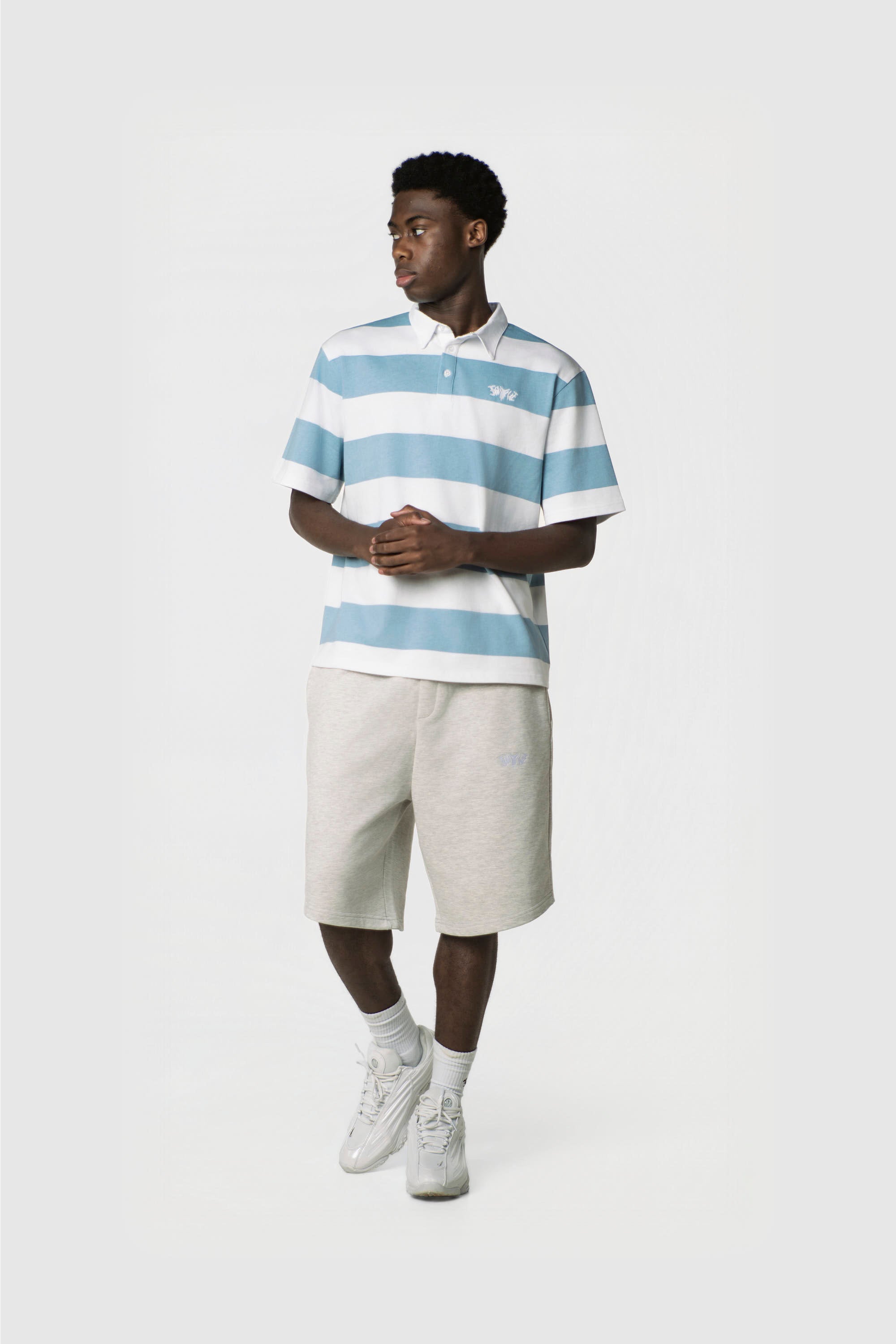 STRIPE POLO SHIRT BABYBLUE