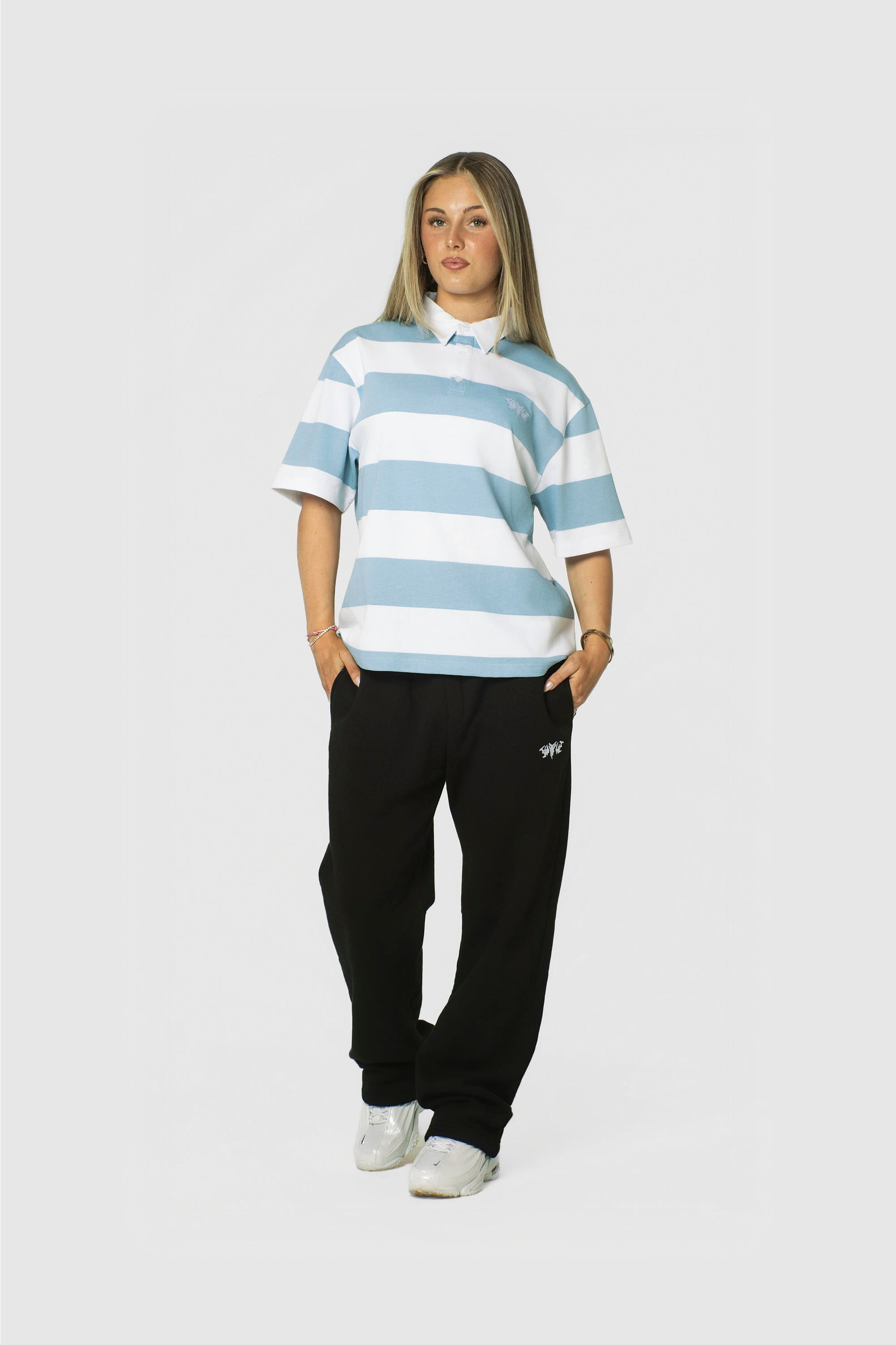 STRIPE POLO SHIRT BABYBLUE