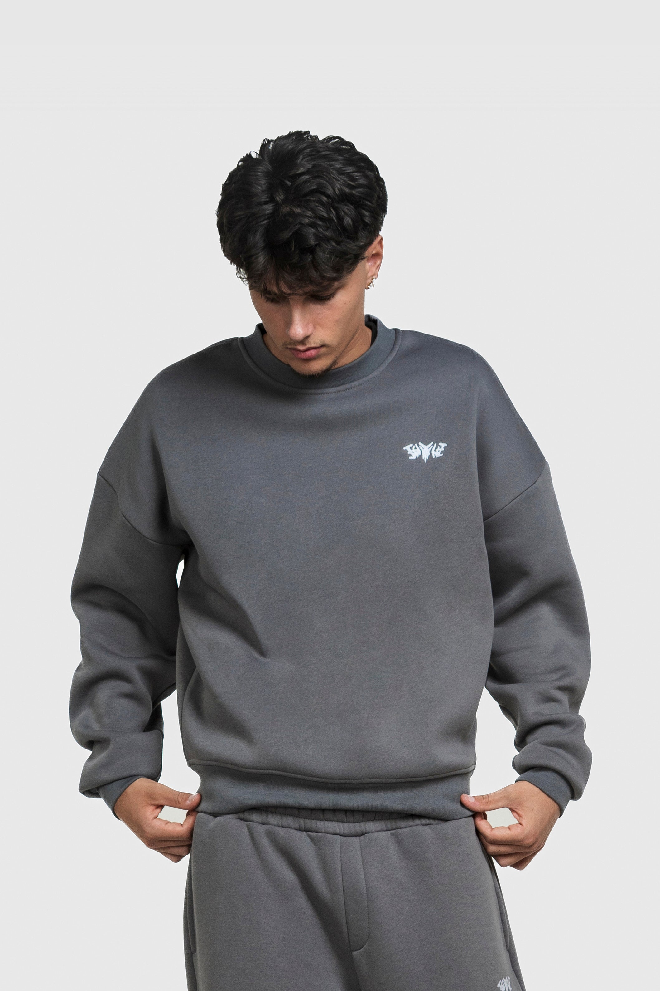 BASIC SWEATER ANTHRAZIT