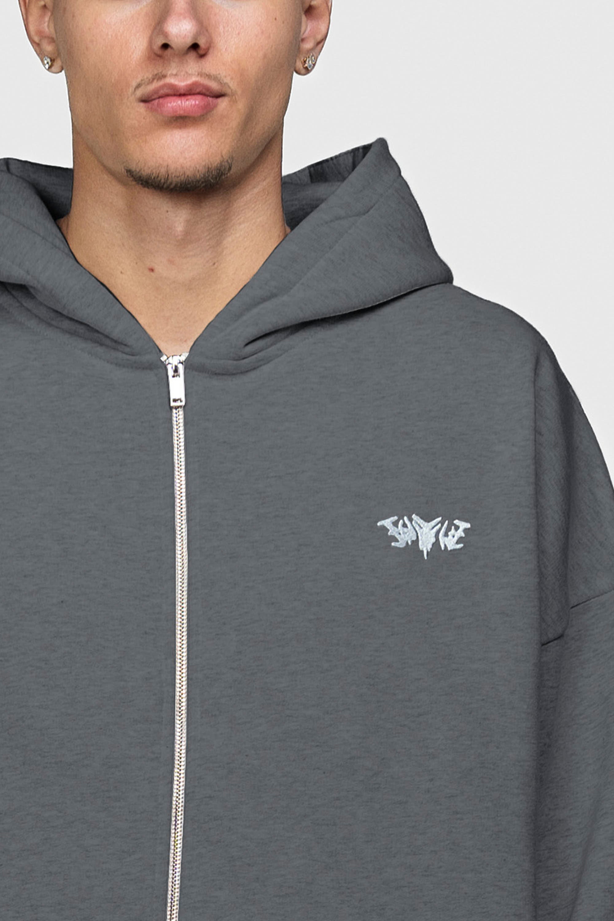 BASIC ZIP HOODIE ANTHRAZIT