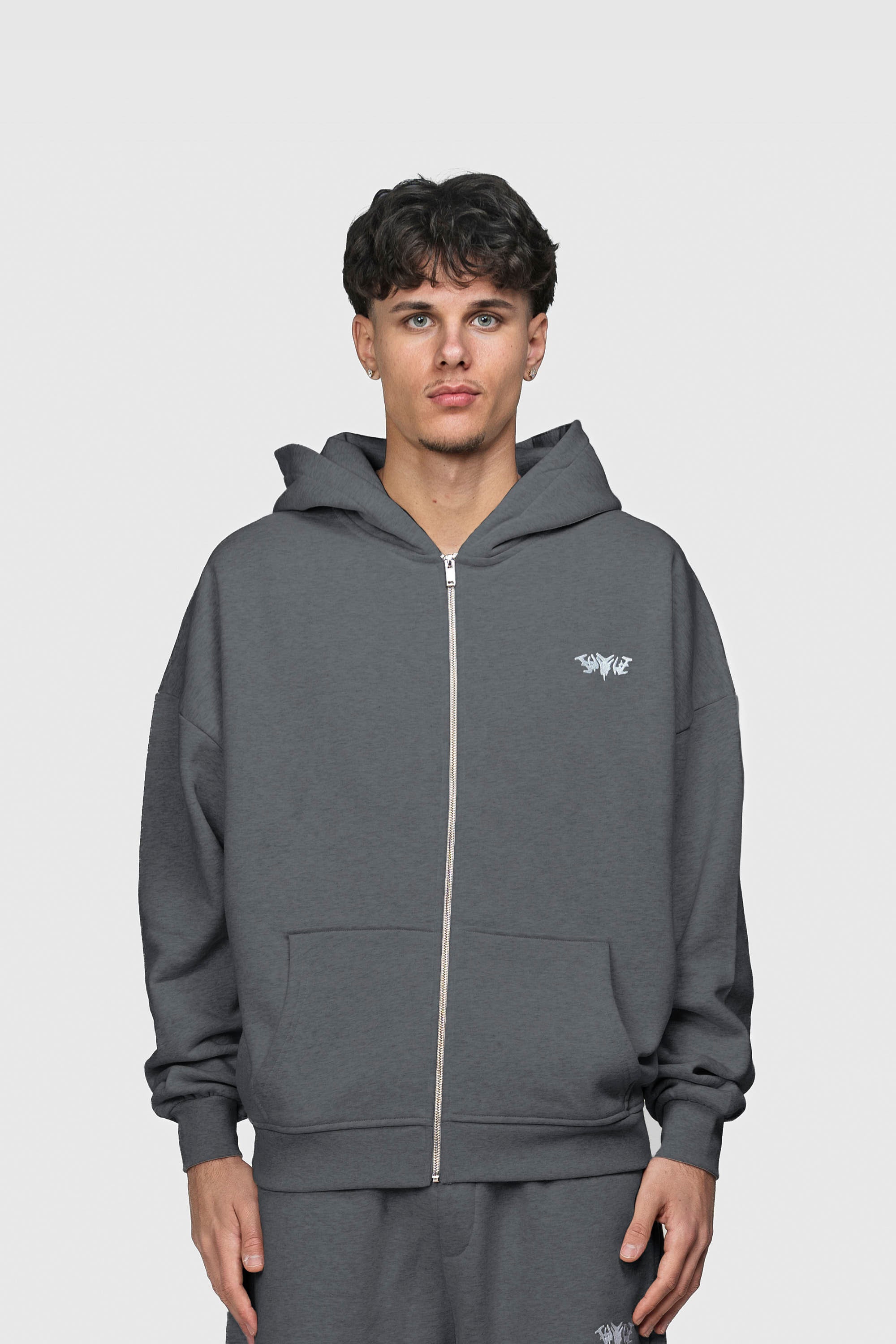 BASIC ZIP HOODIE ANTHRAZIT