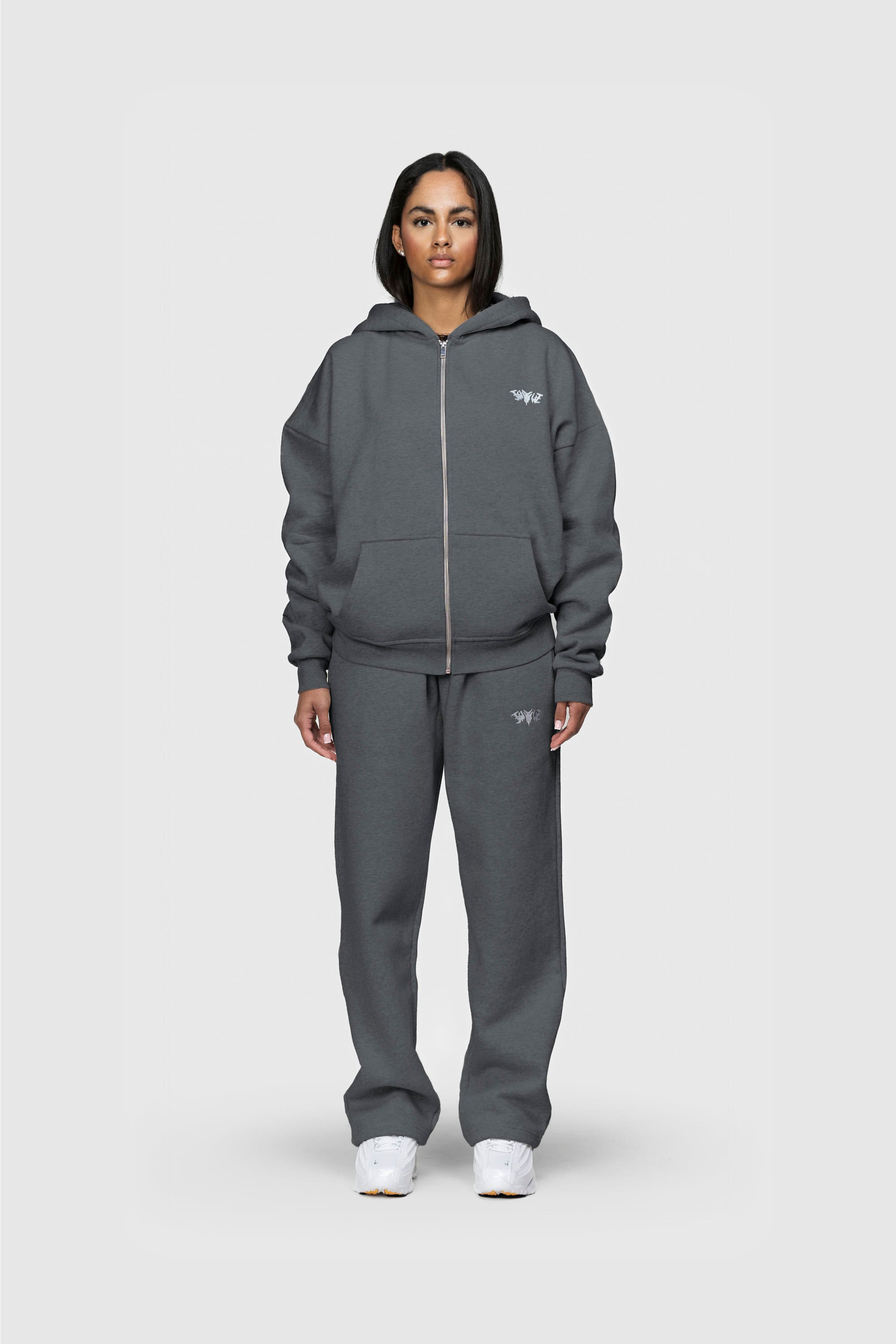 BASIC ZIP HOODIE ANTHRAZIT