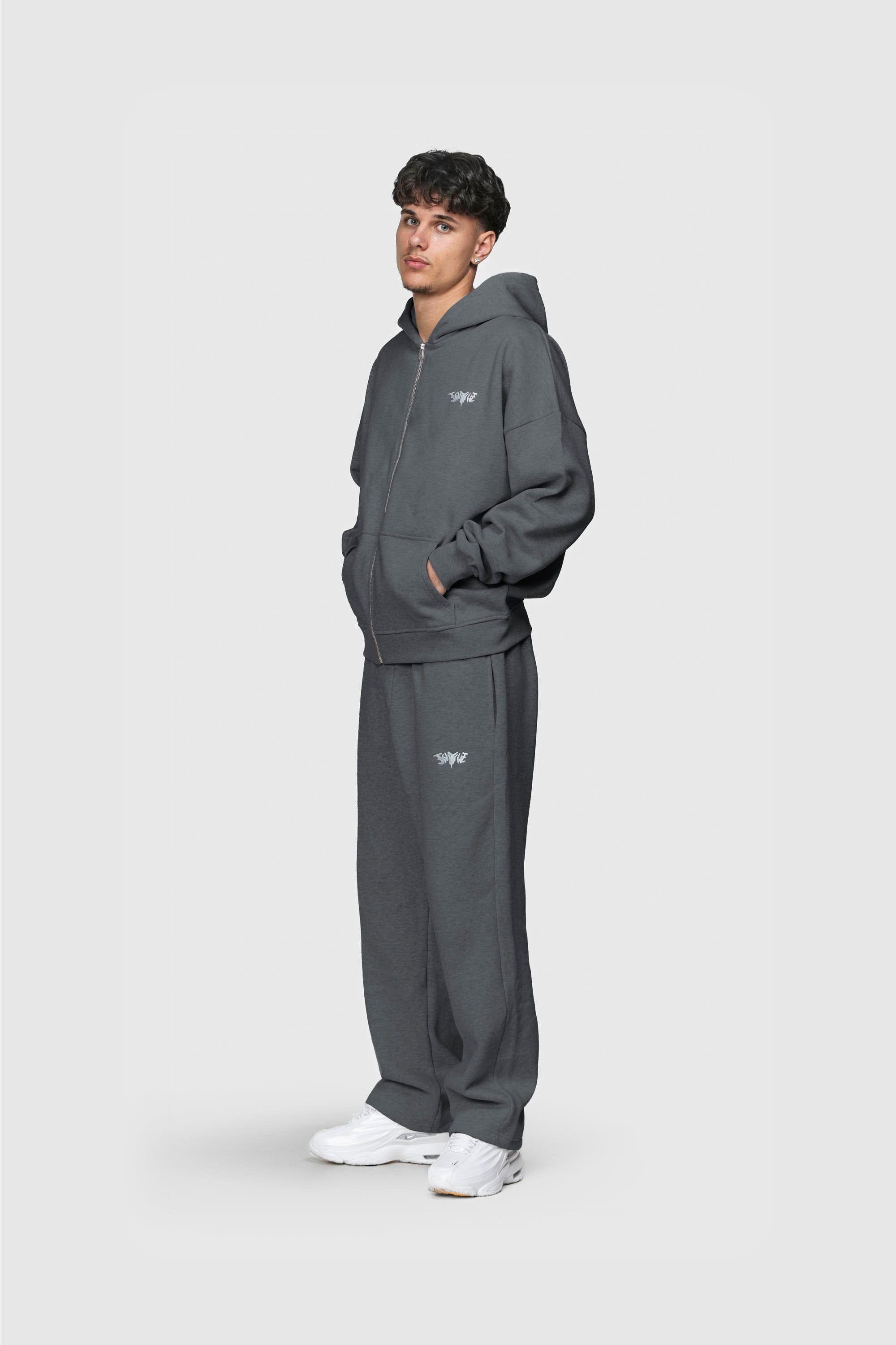 BASIC ZIP HOODIE ANTHRAZIT