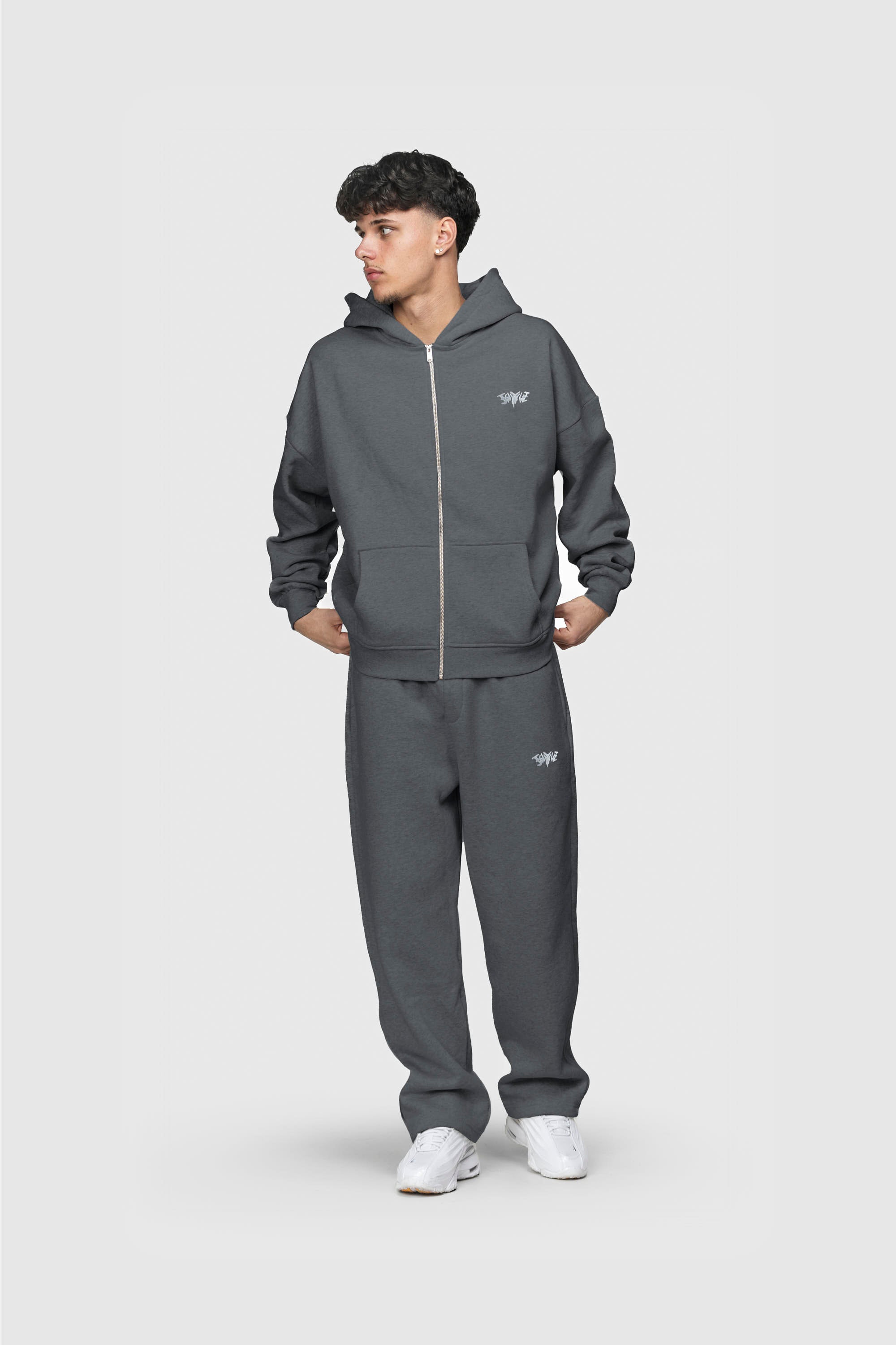BASIC ZIP HOODIE ANTHRAZIT