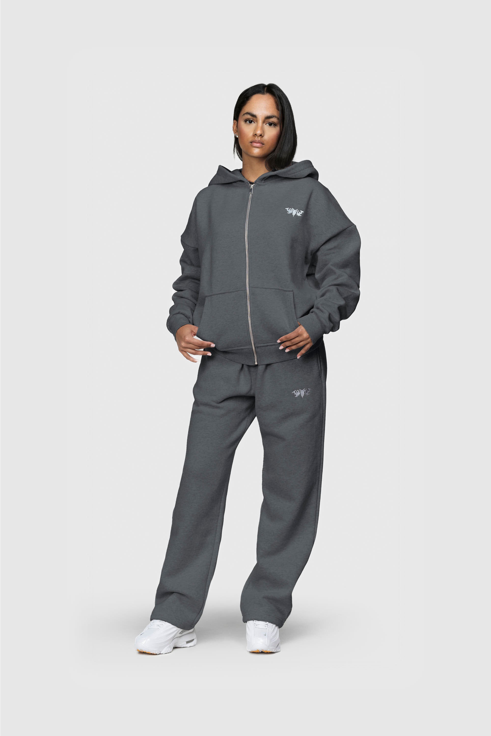 BASIC ZIP HOODIE ANTHRAZIT