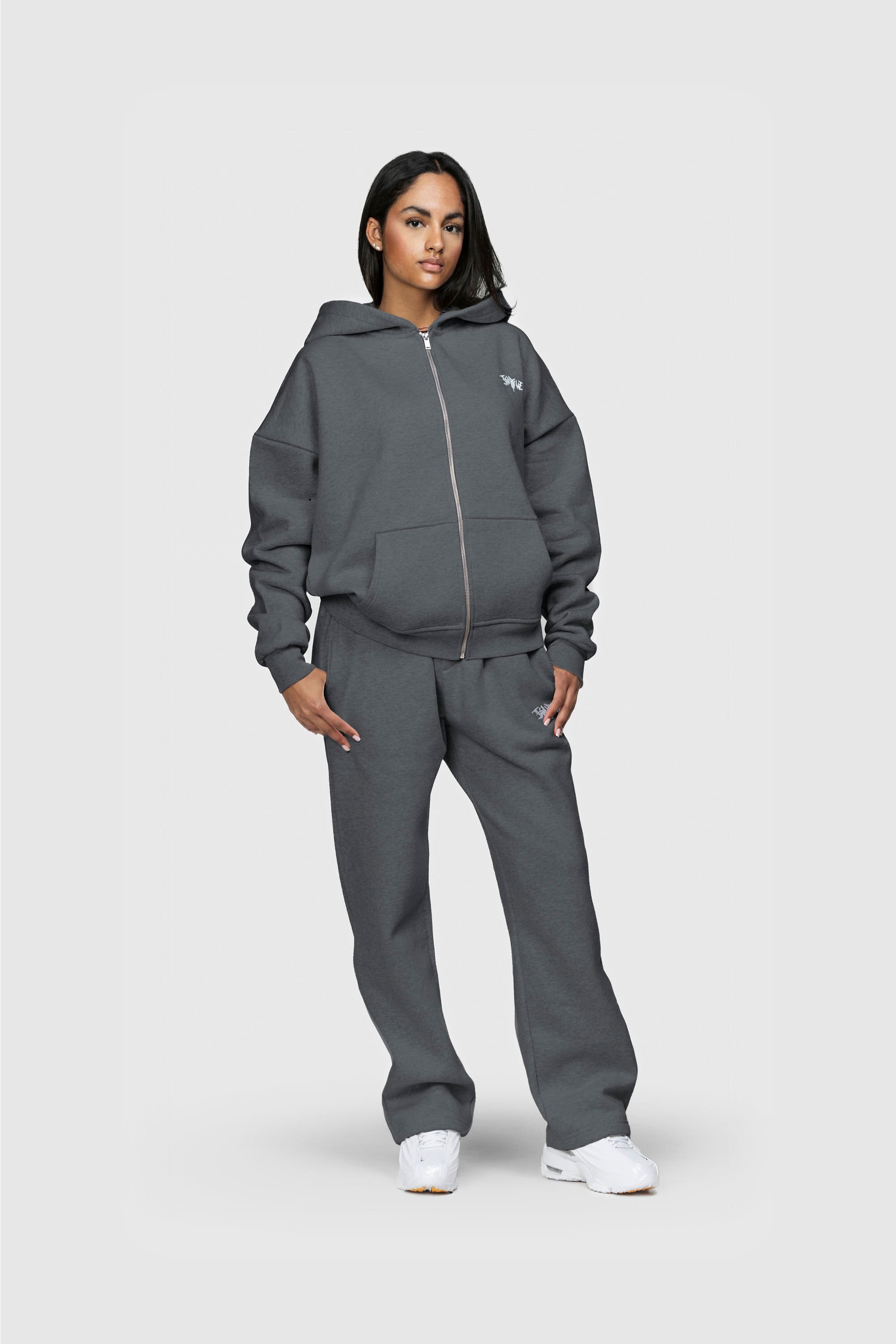 BASIC ZIP HOODIE ANTHRAZIT