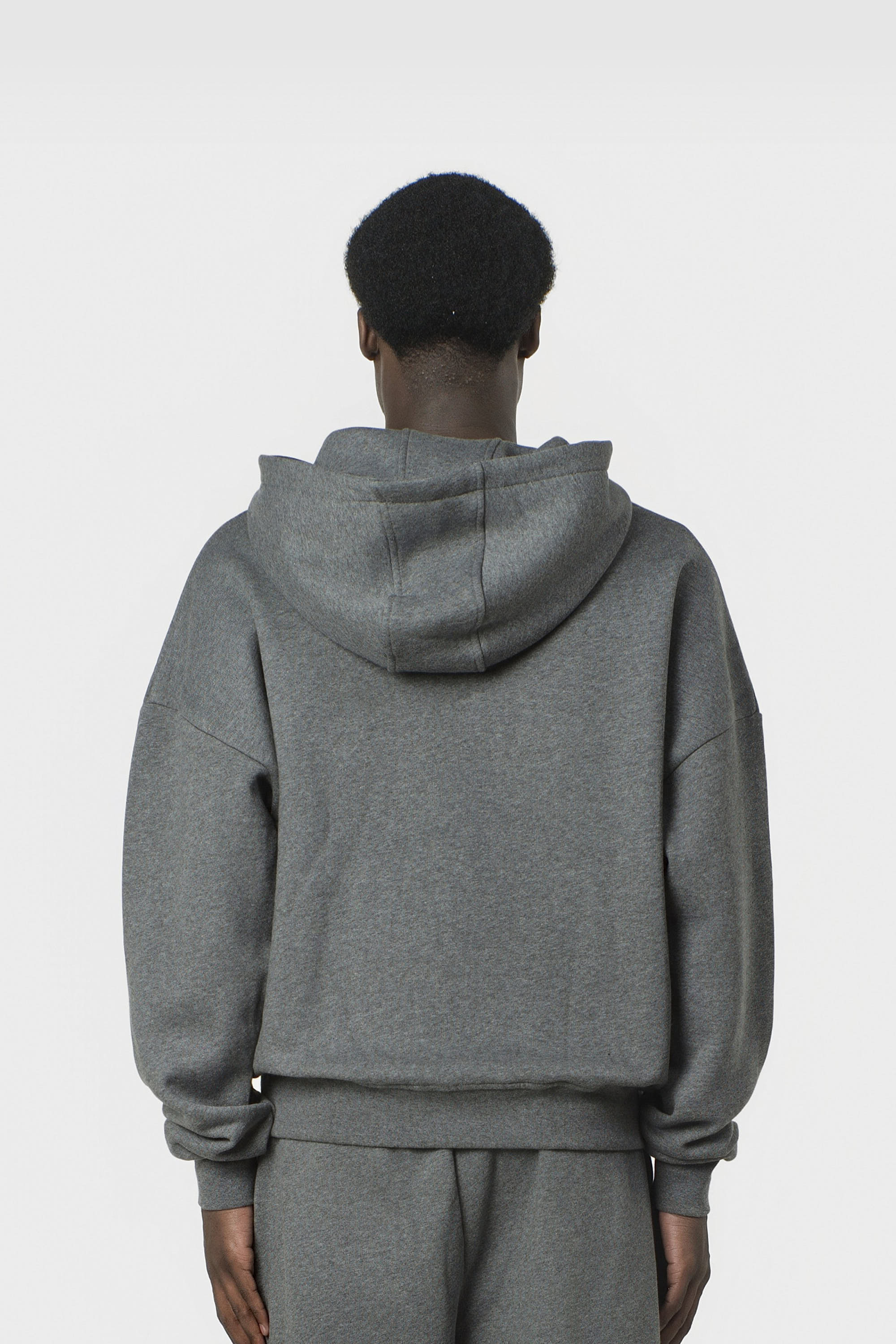 BASIC HOODIE DARK GREY MELANGE