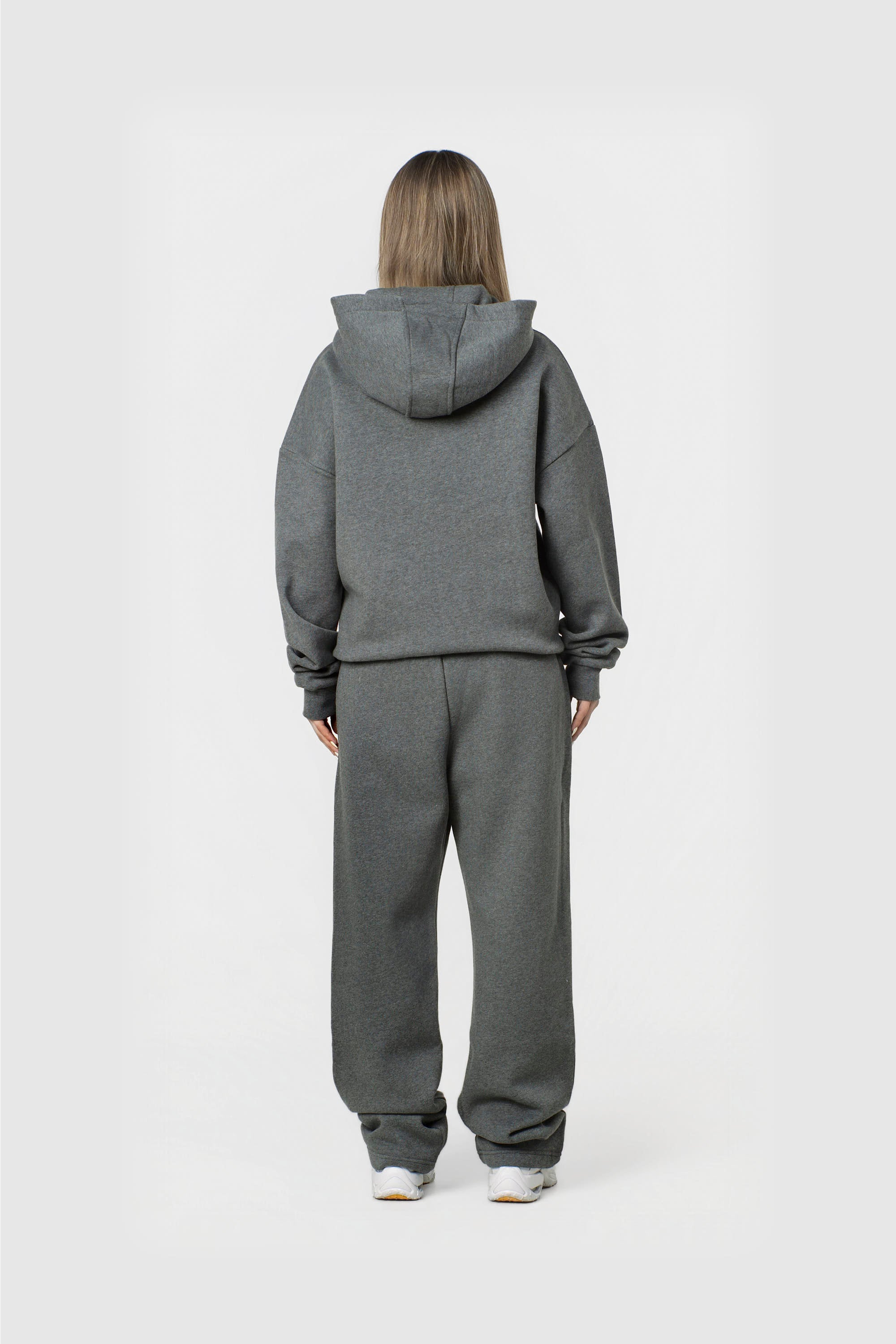 BASIC HOODIE DARK GREY MELANGE