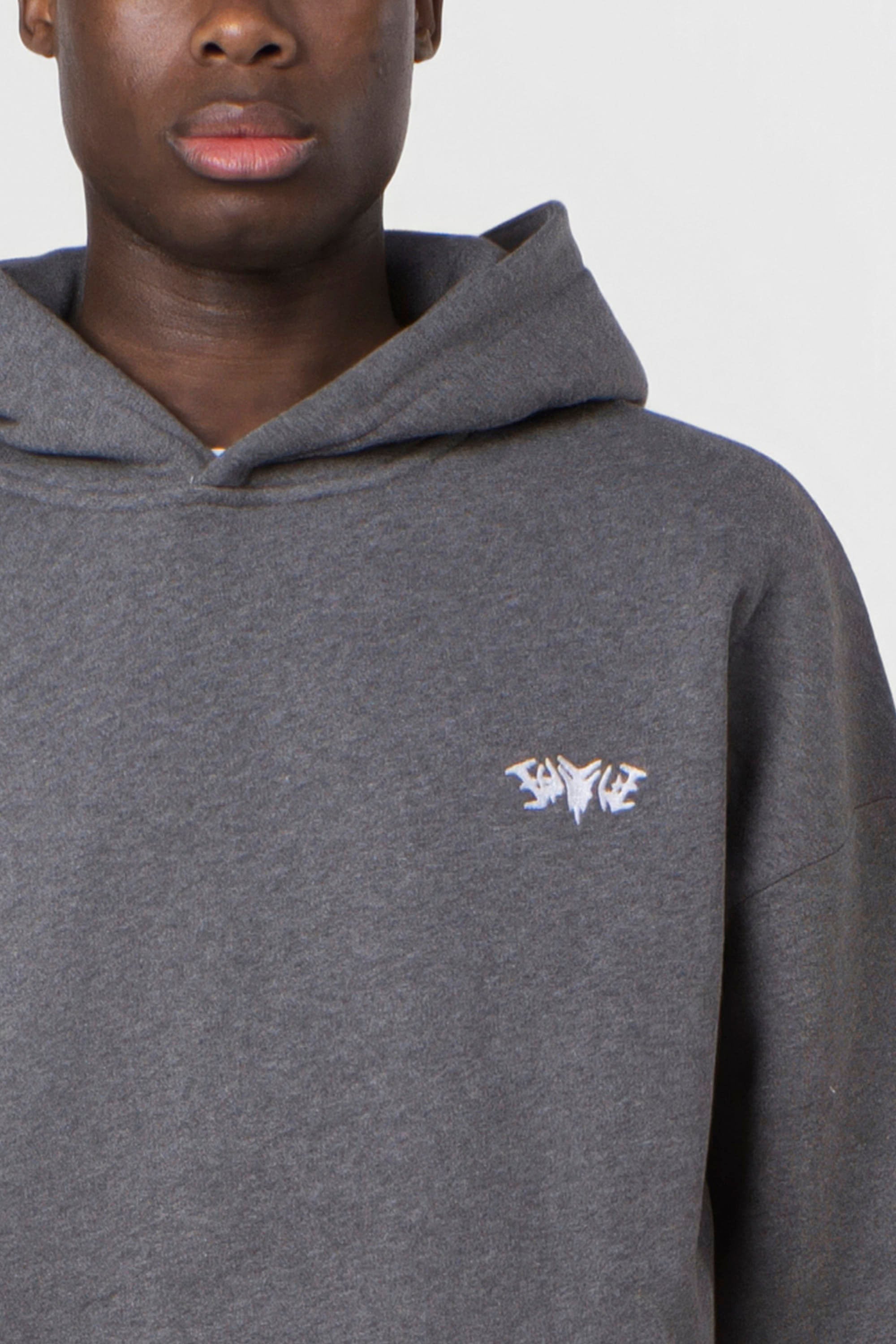 BASIC HOODIE DARK GREY MELANGE