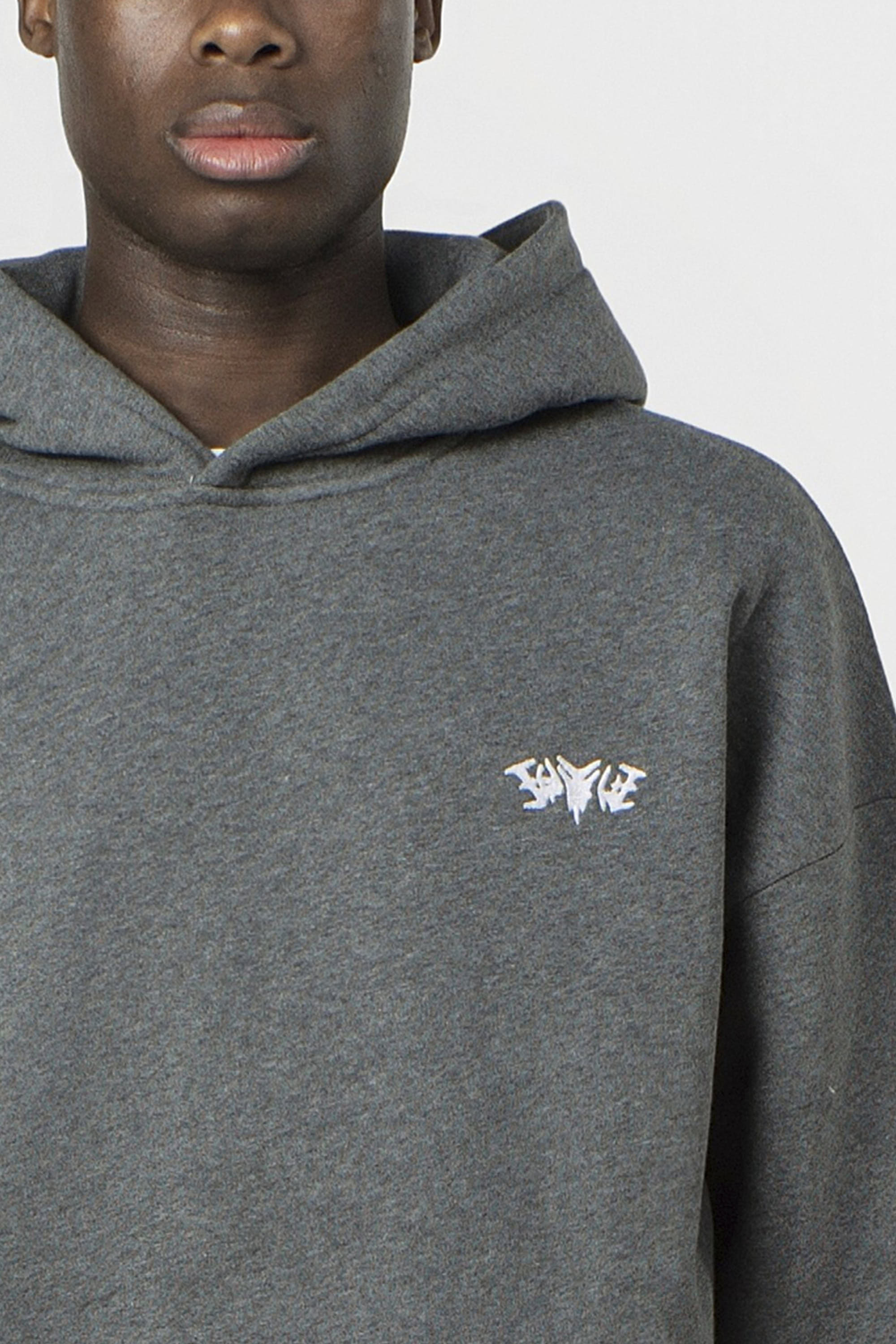 BASIC HOODIE DARK GREY MELANGE