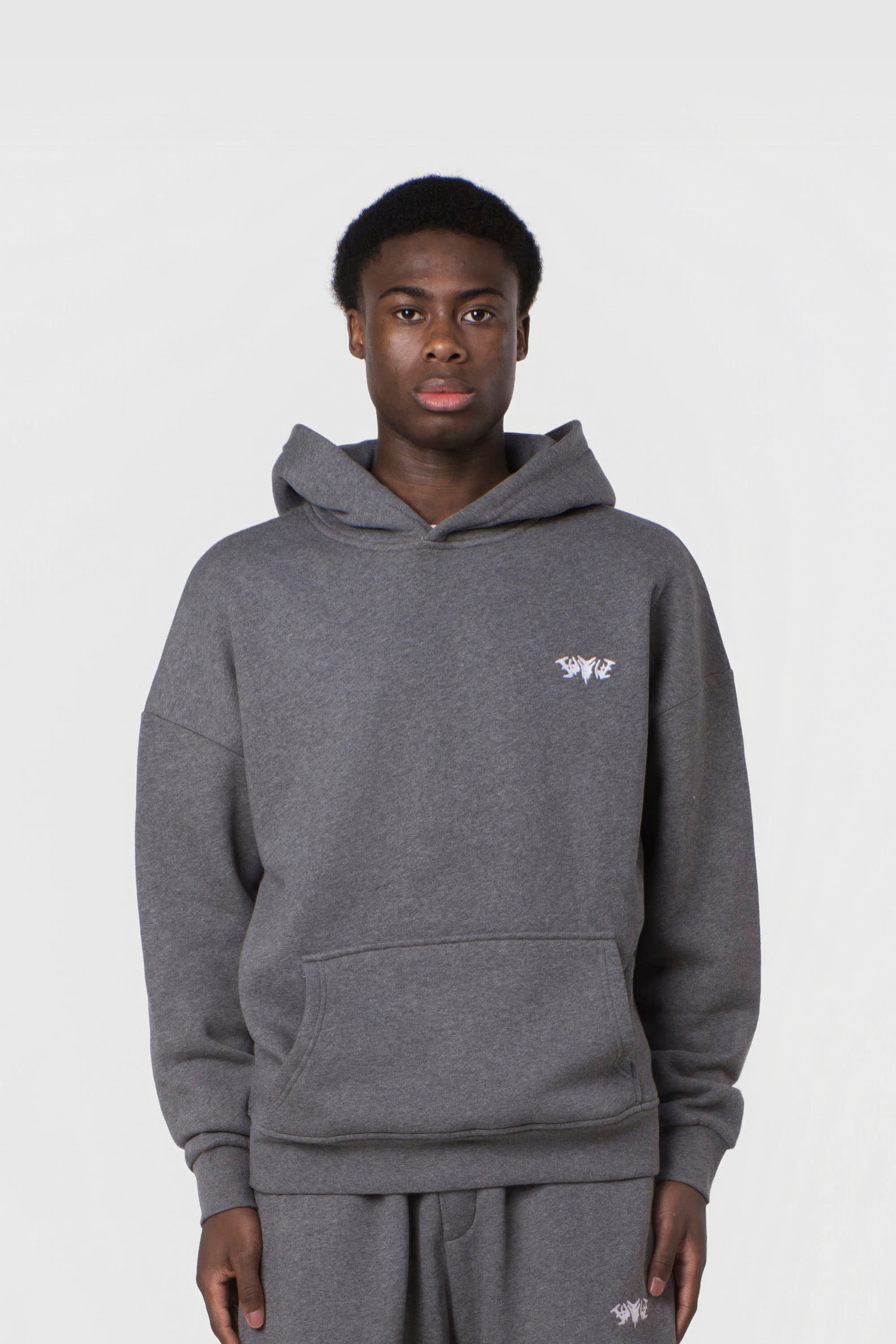 BASIC HOODIE DARK GREY MELANGE