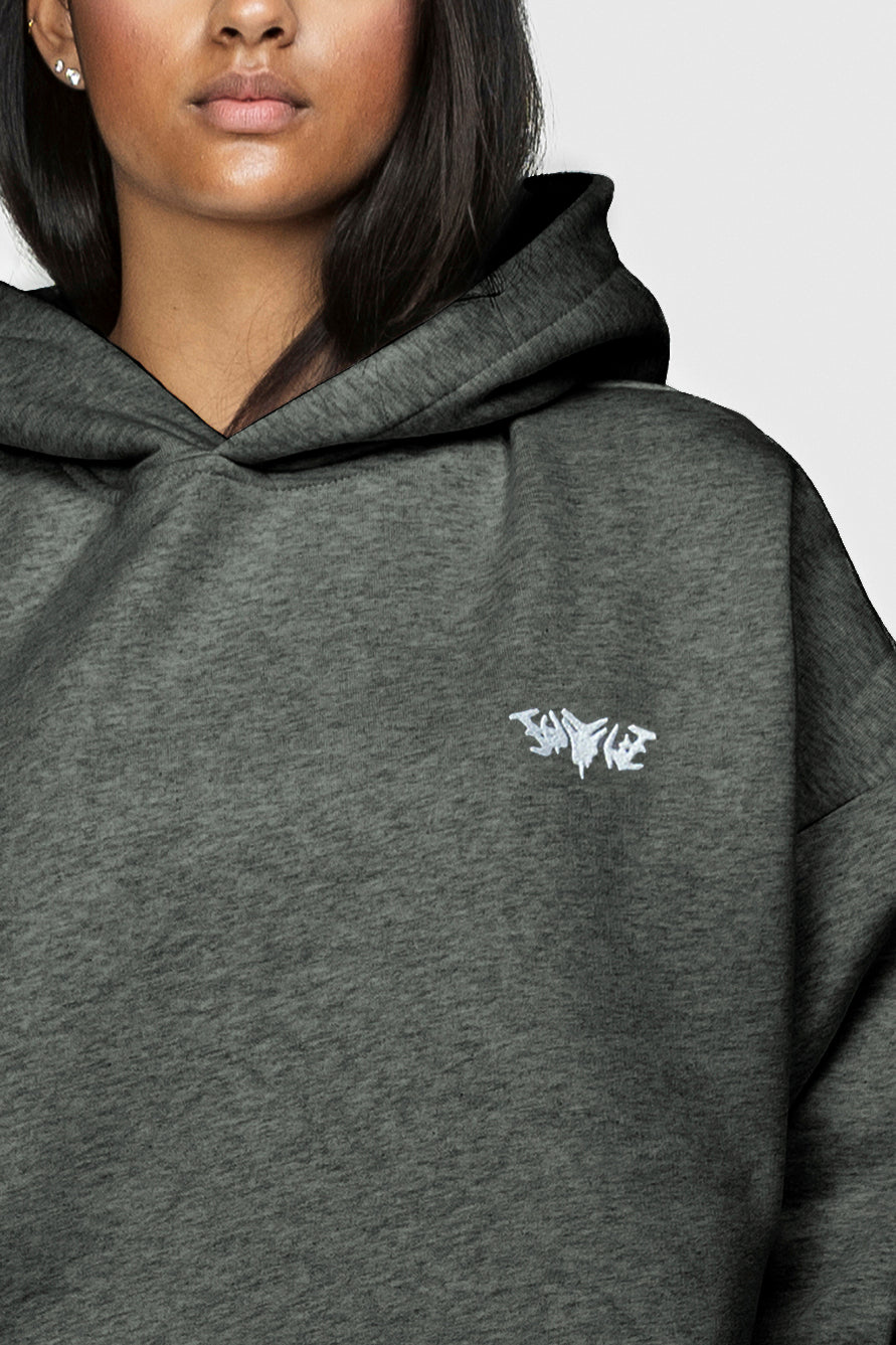 BASIC HOODIE DARK GREY MELANGE