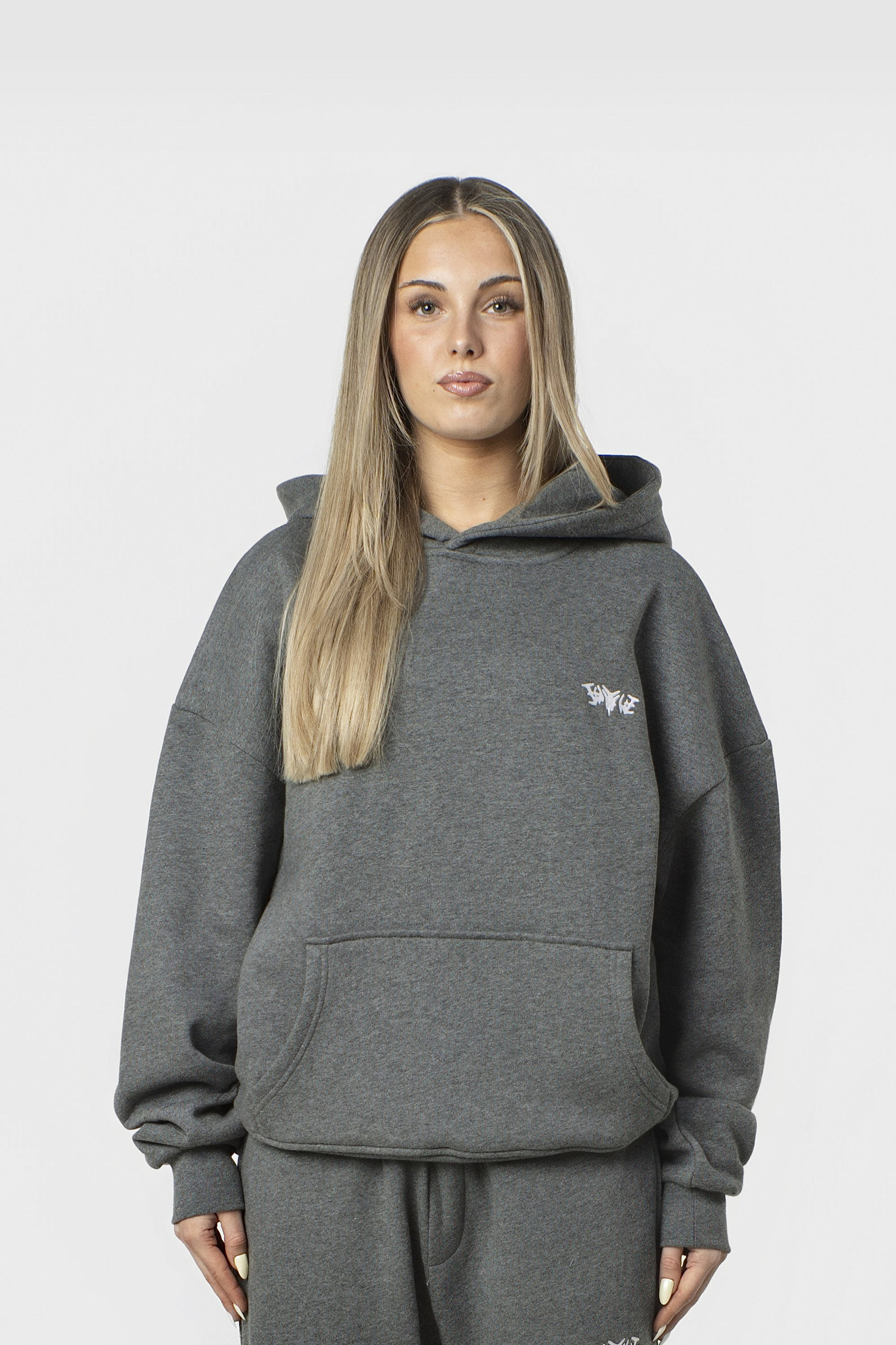 BASIC HOODIE DARK GREY MELANGE