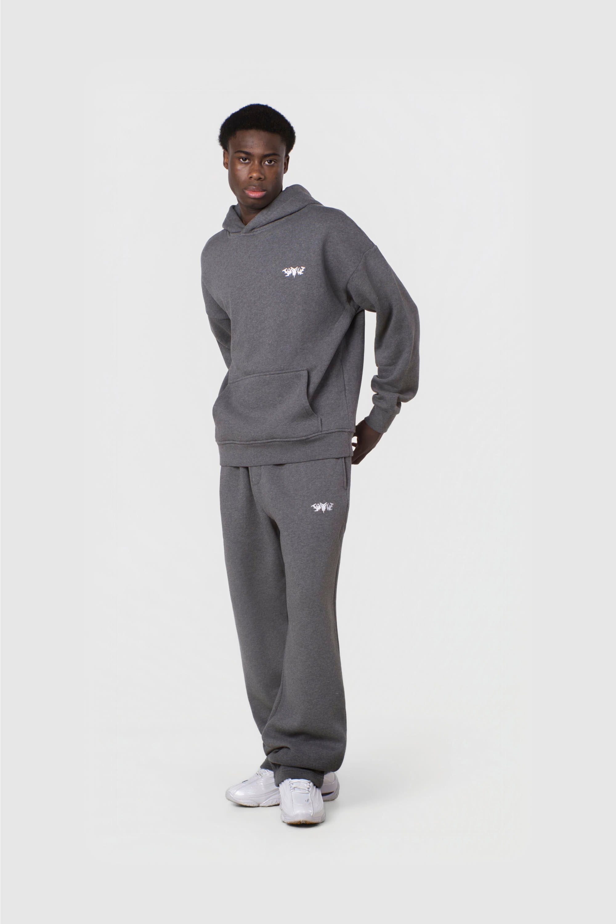 BASIC HOODIE DARK GREY MELANGE