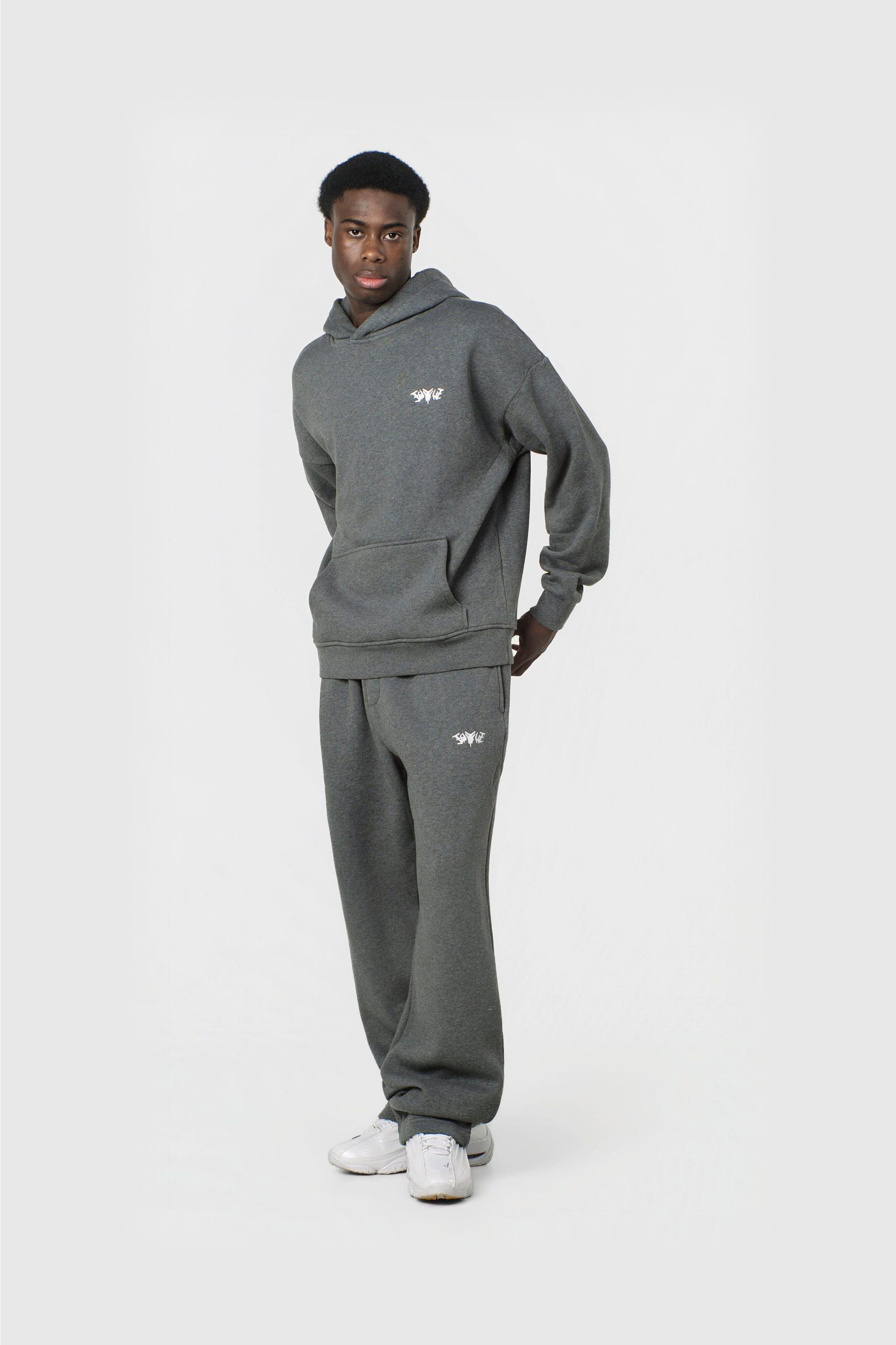 BASIC HOODIE DARK GREY MELANGE