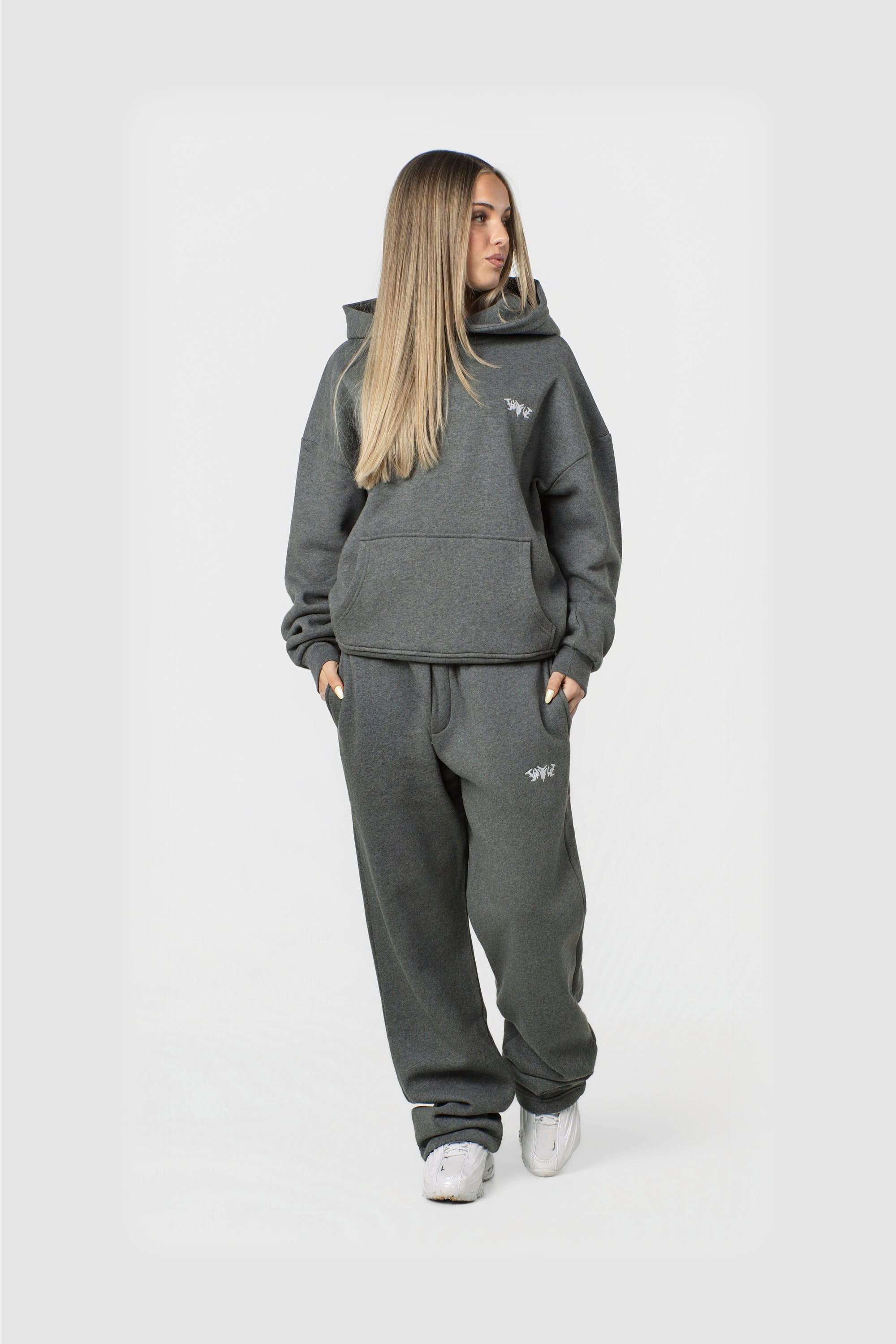 BASIC HOODIE DARK GREY MELANGE