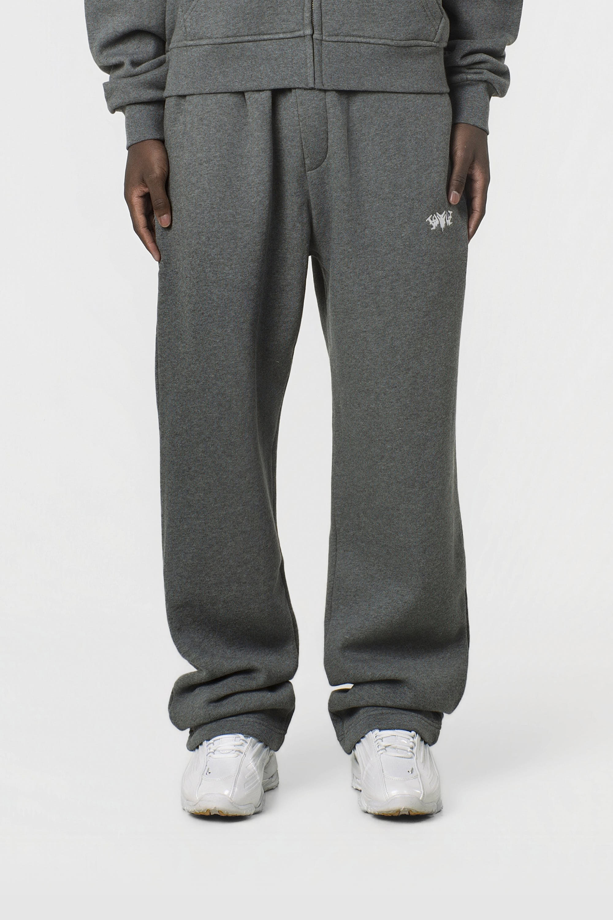 BASIC SWEATPANTS DARK GREY MELANGE