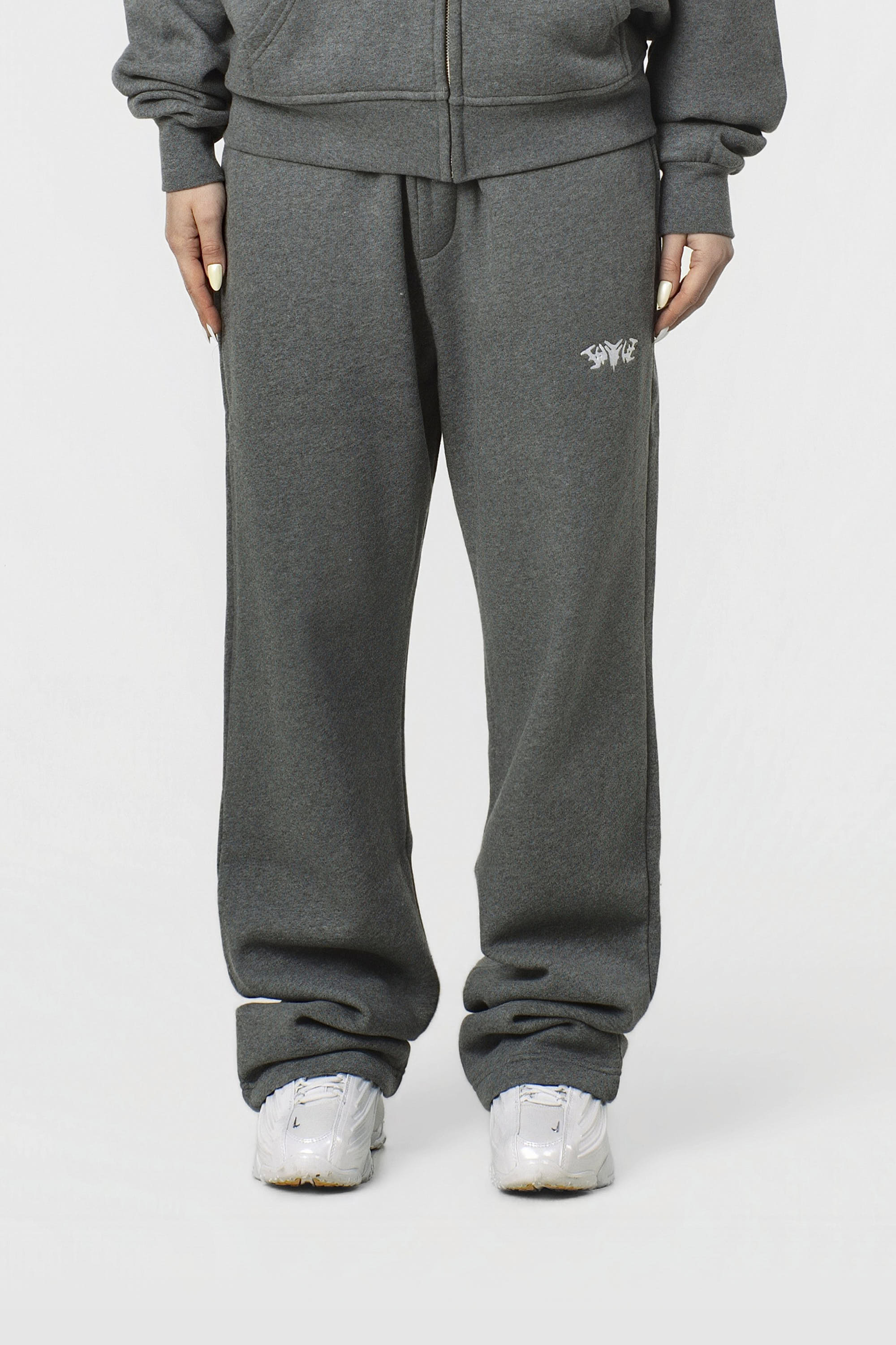 BASIC SWEATPANTS DARK GREY MELANGE