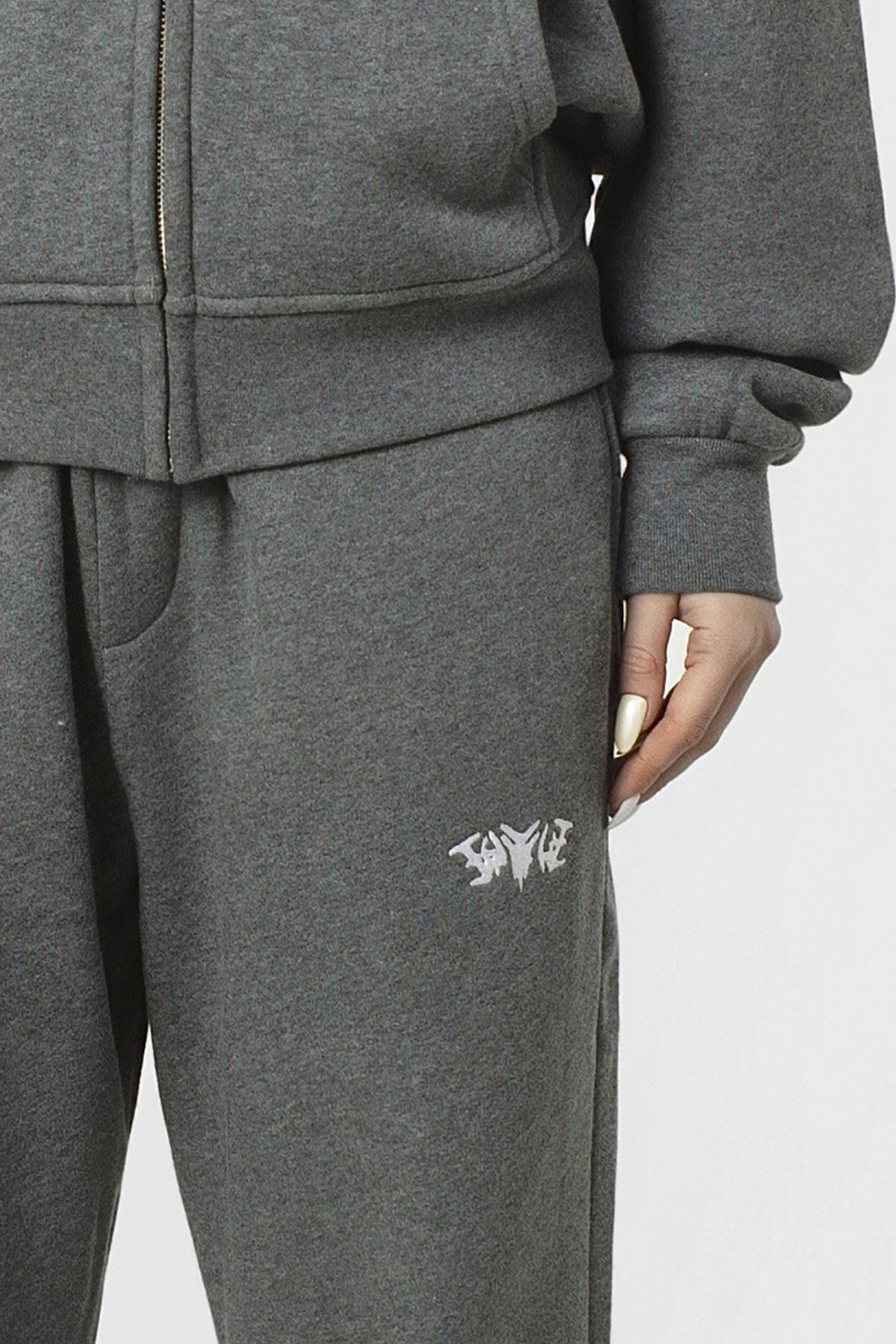 BASIC SWEATPANTS DARK GREY MELANGE