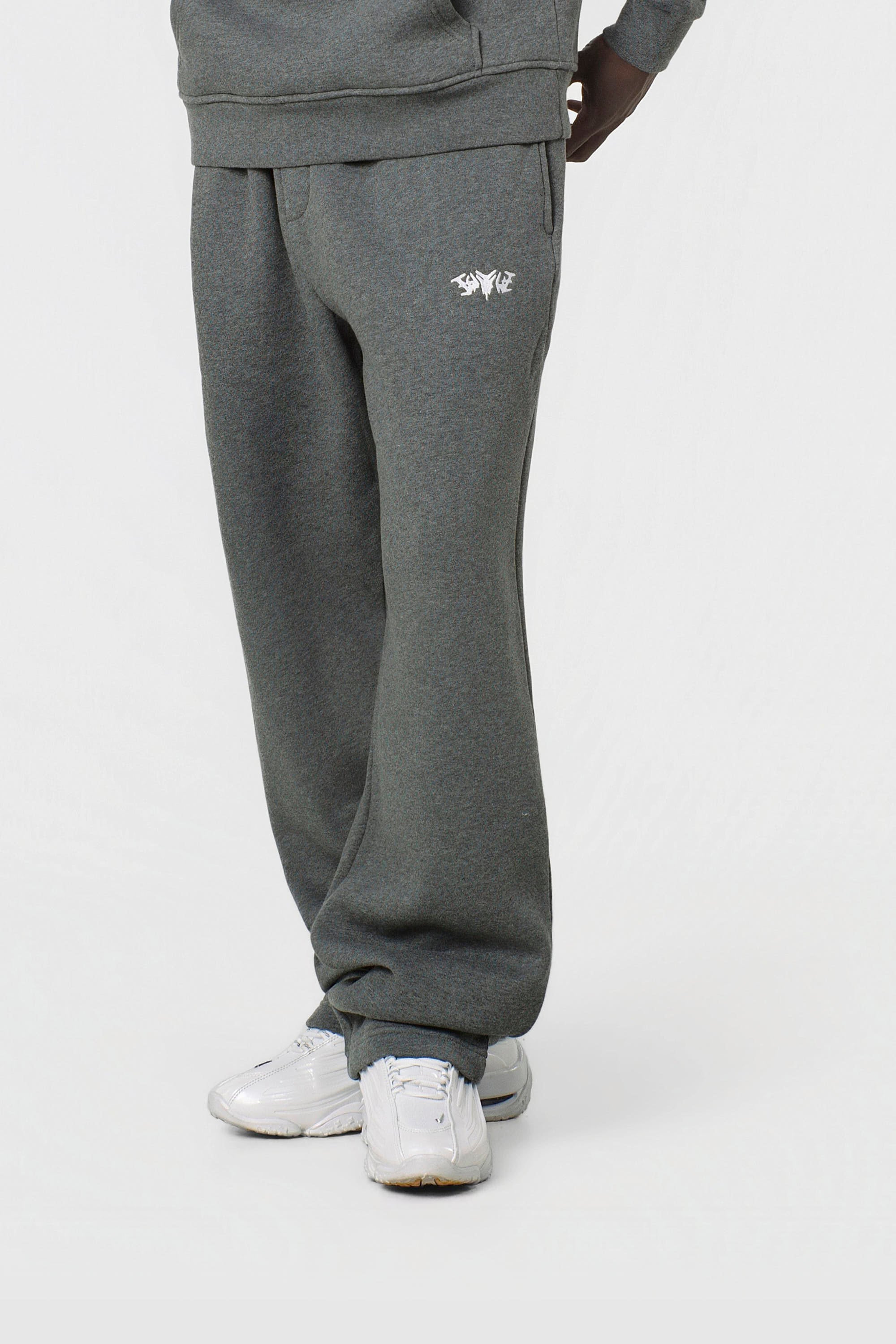BASIC SWEATPANTS DARK GREY MELANGE