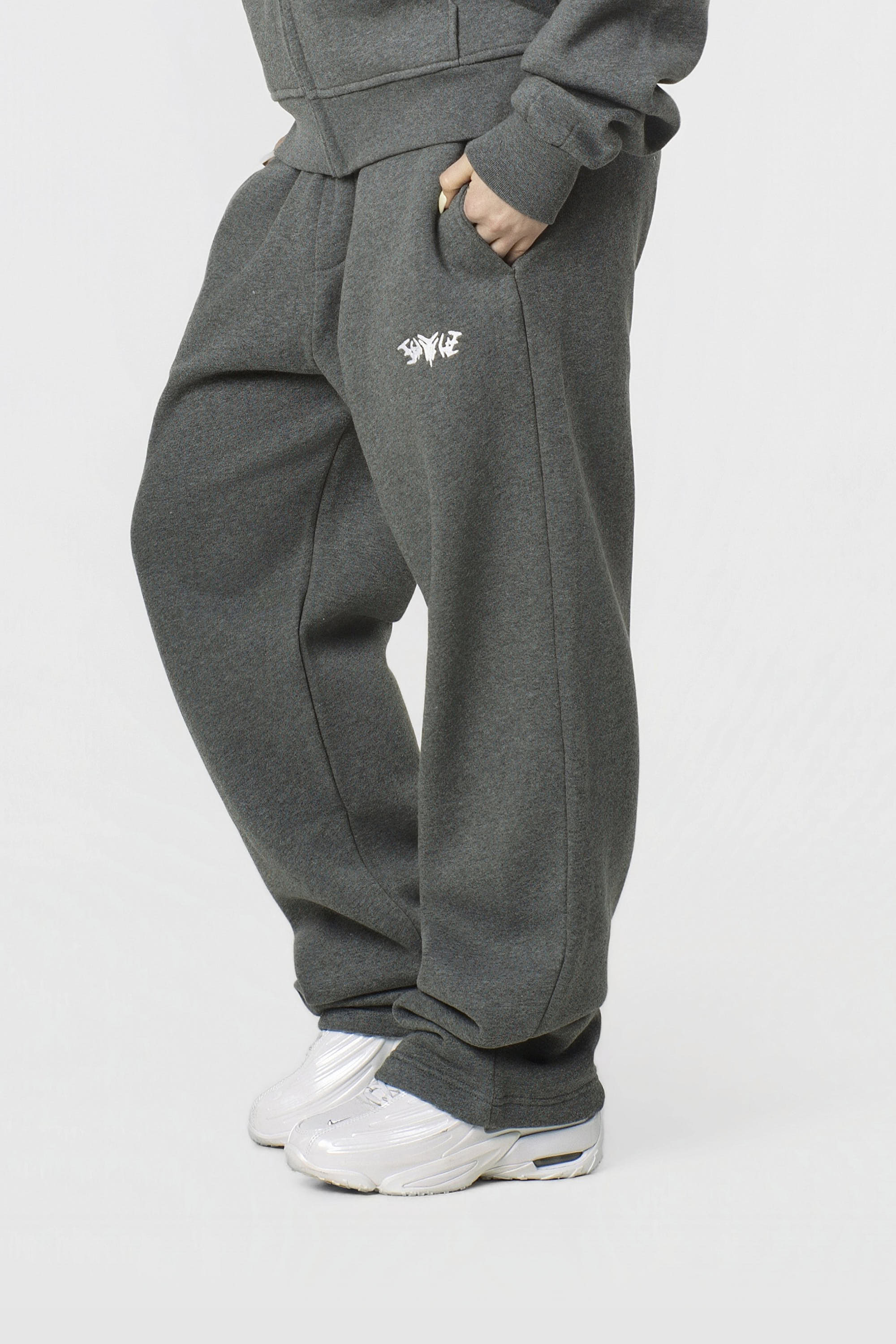 BASIC SWEATPANTS DARK GREY MELANGE