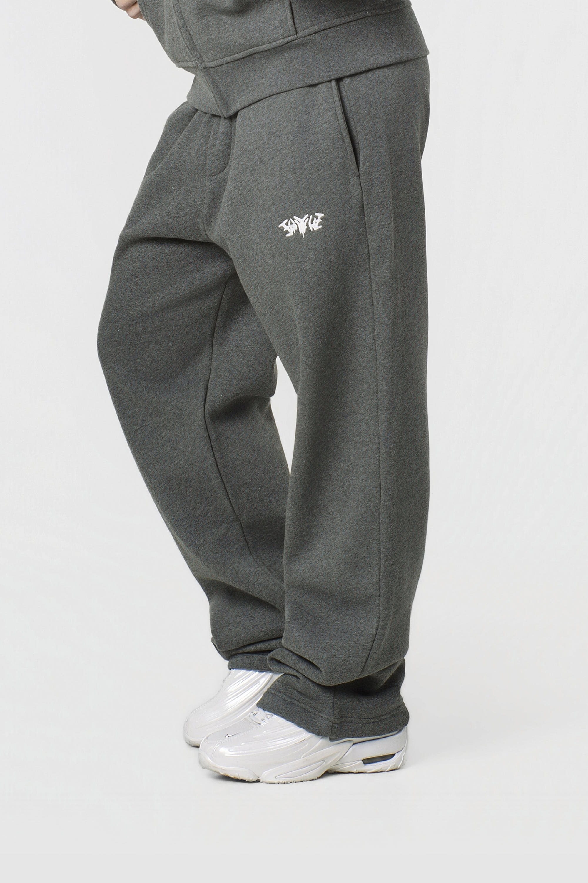 BASIC SWEATPANTS DARK GREY MELANGE