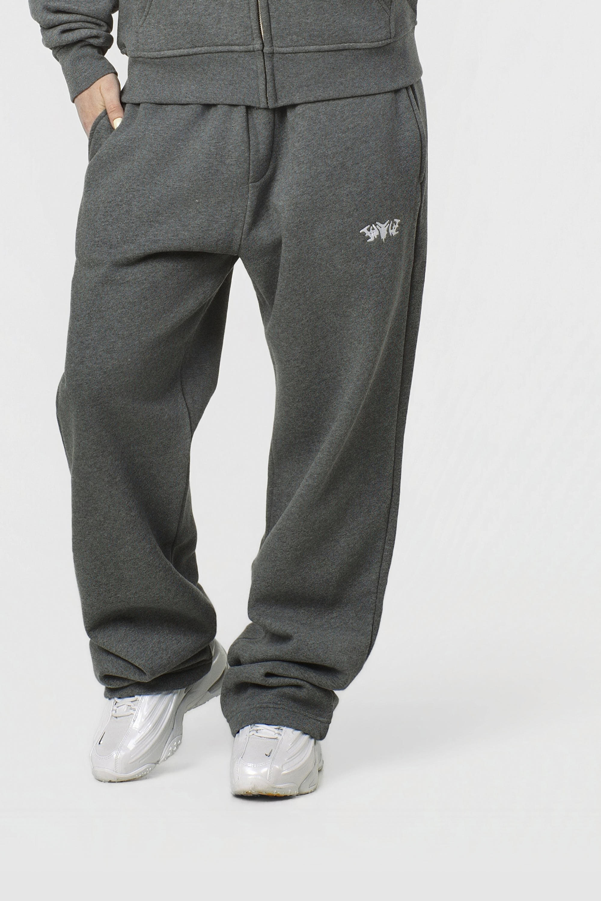 BASIC SWEATPANTS DARK GREY MELANGE