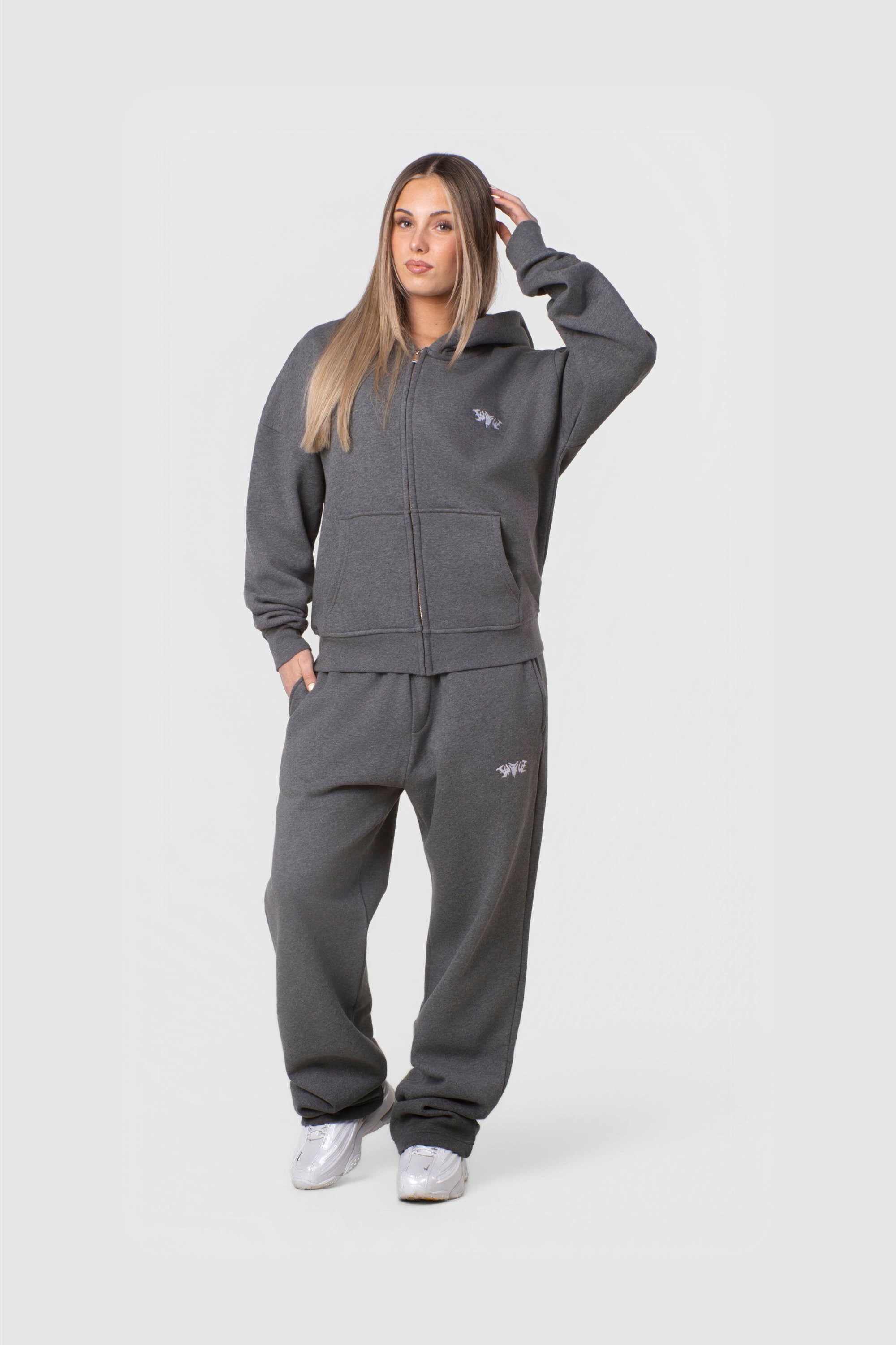 BASIC SWEATPANTS DARK GREY MELANGE