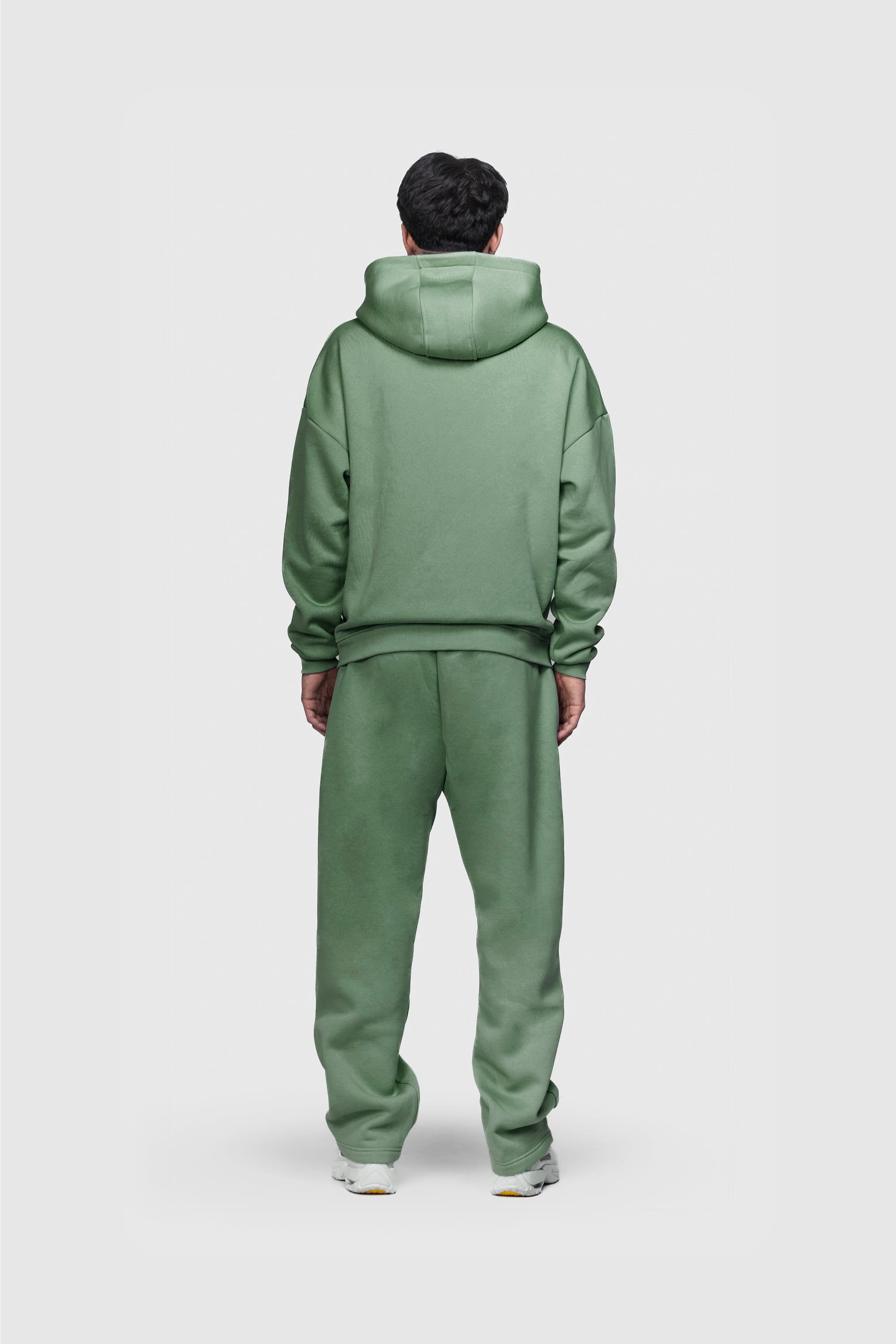 BASIC ZIP HOODIE EMERALD GREEN