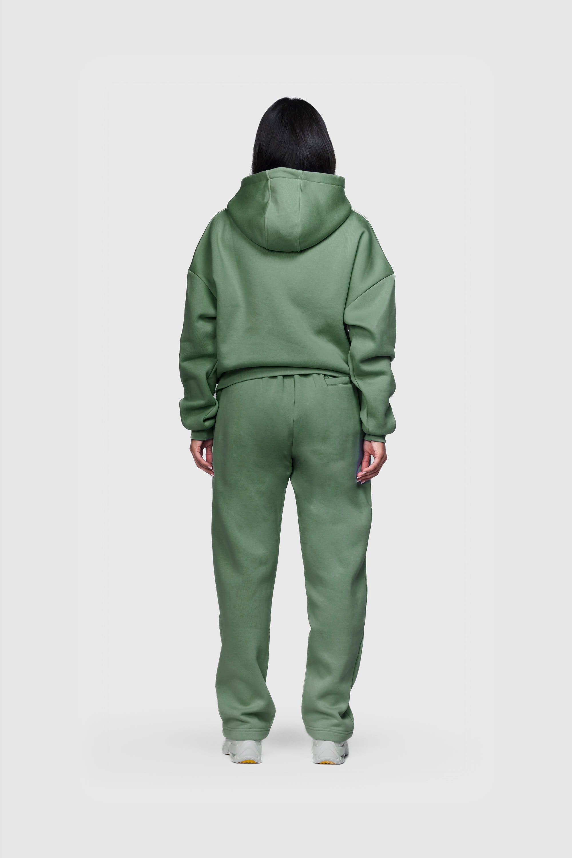 BASIC ZIP HOODIE EMERALD GREEN