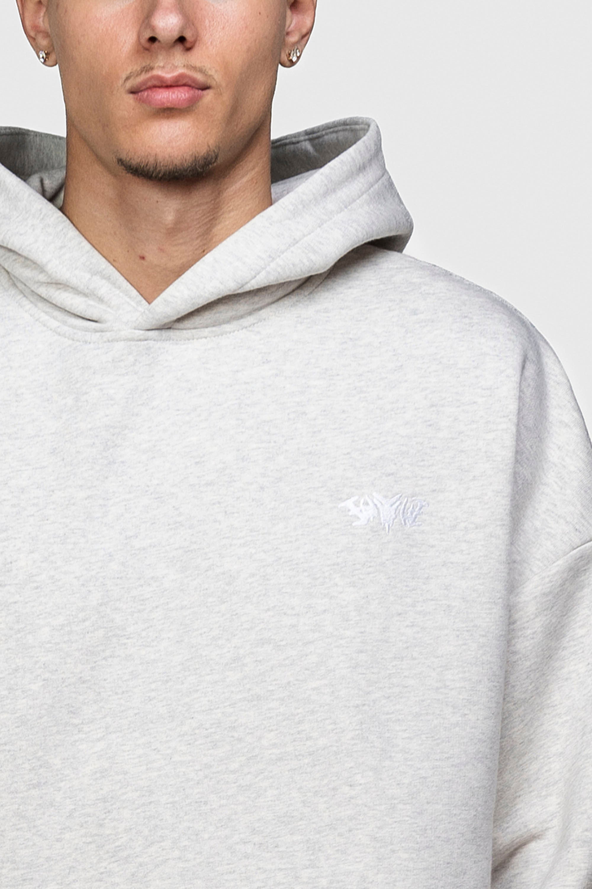 BASIC HOODIE GREY MELANGE