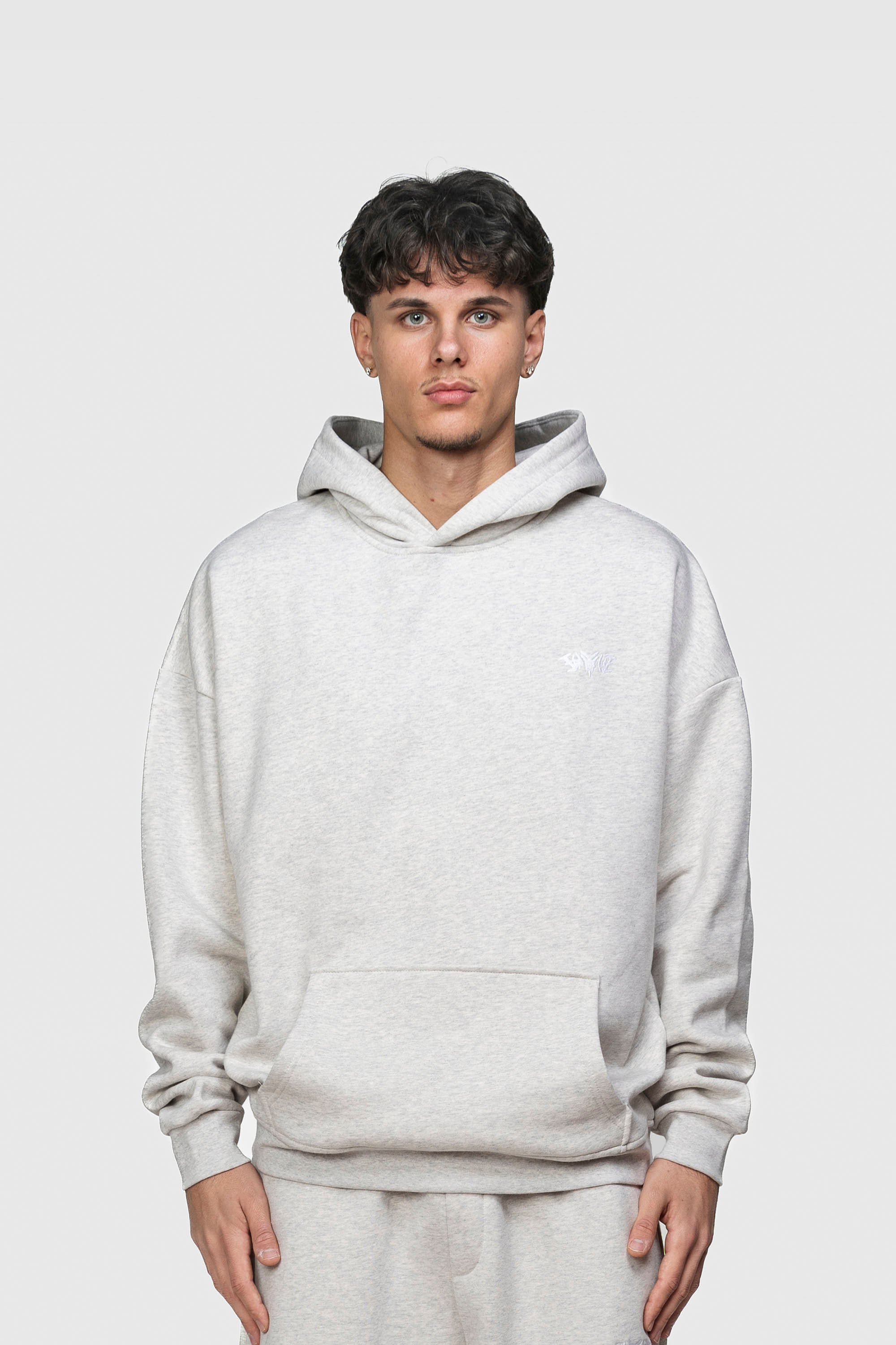 BASIC HOODIE GREY MELANGE