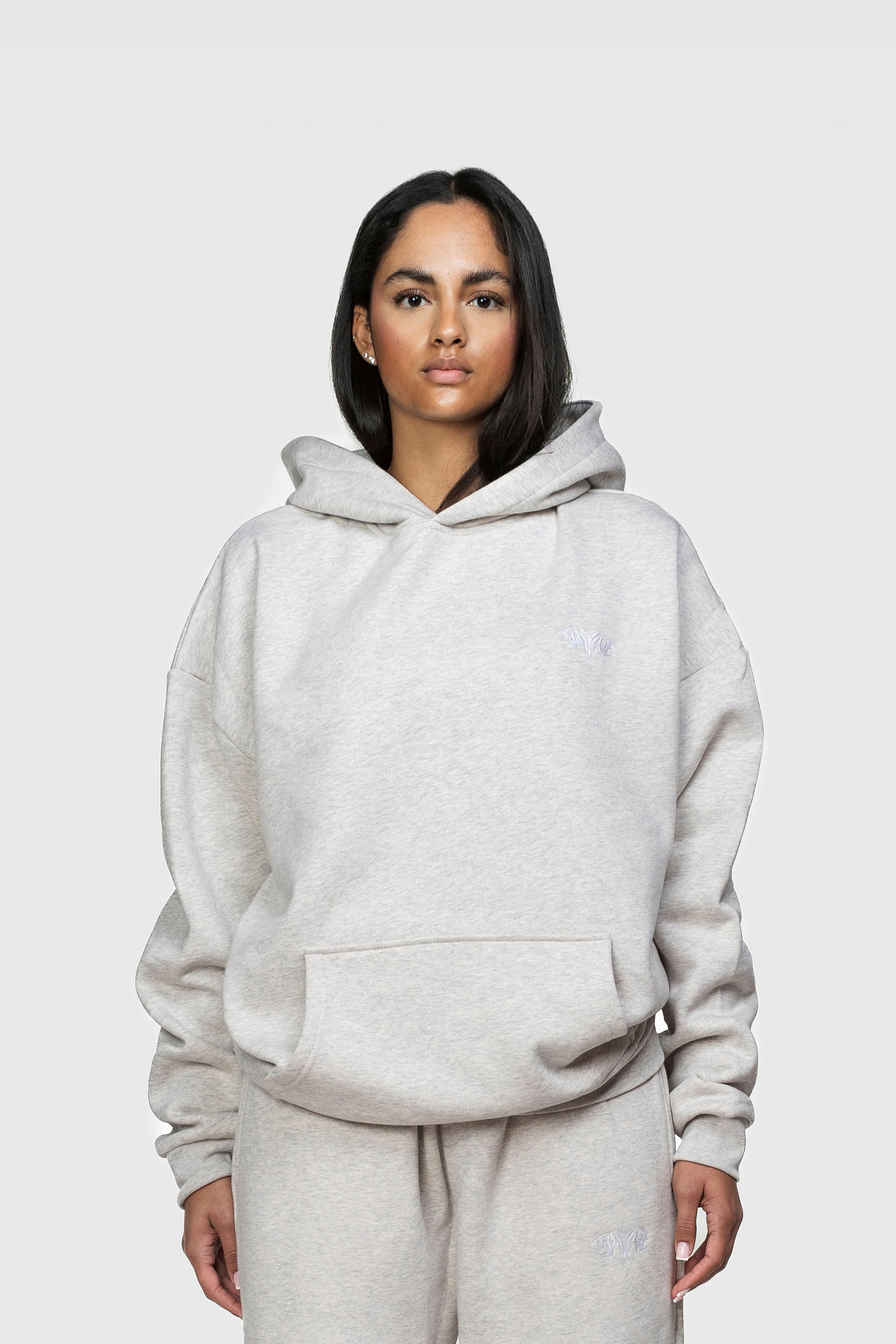 BASIC HOODIE GREY MELANGE