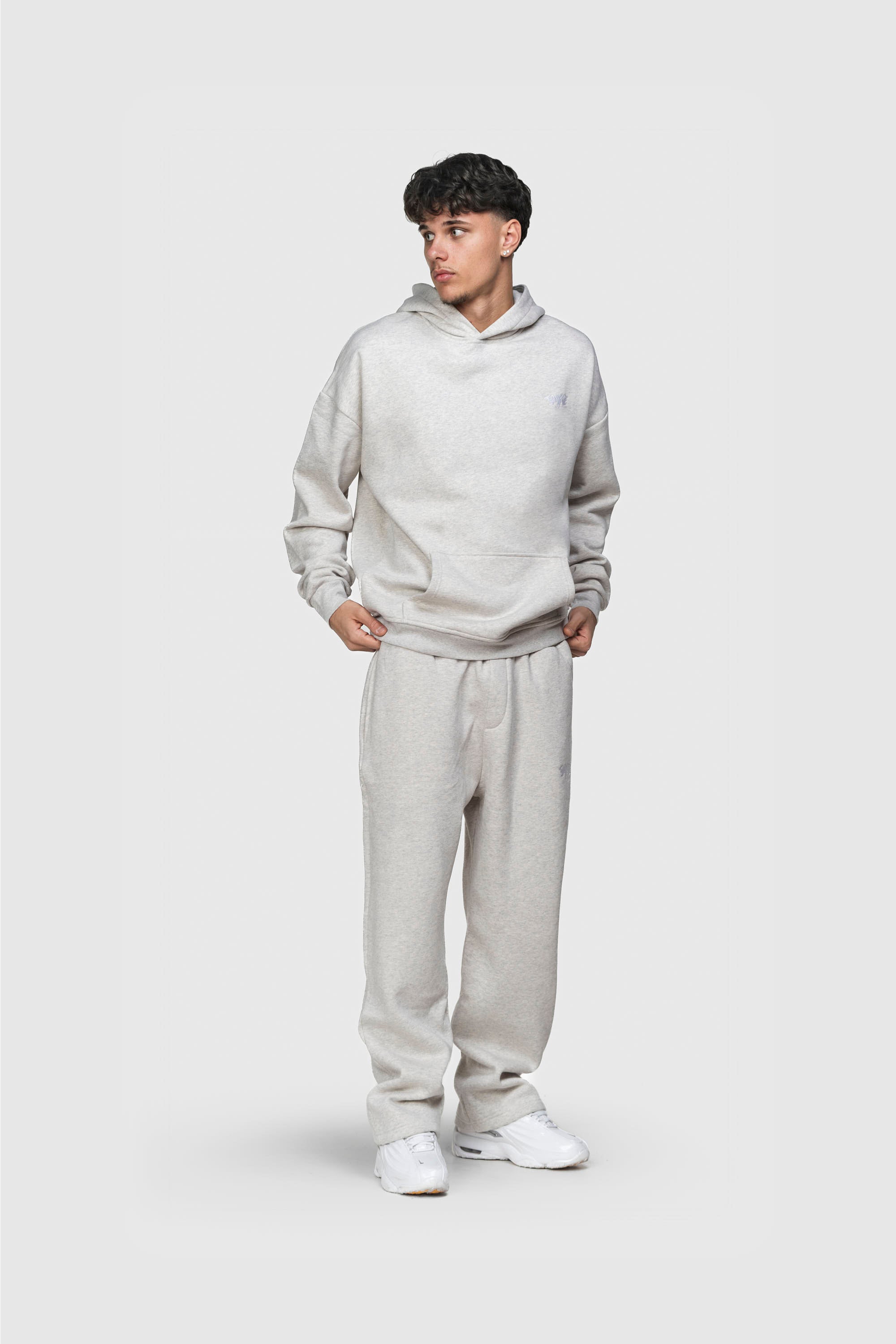 BASIC HOODIE GREY MELANGE