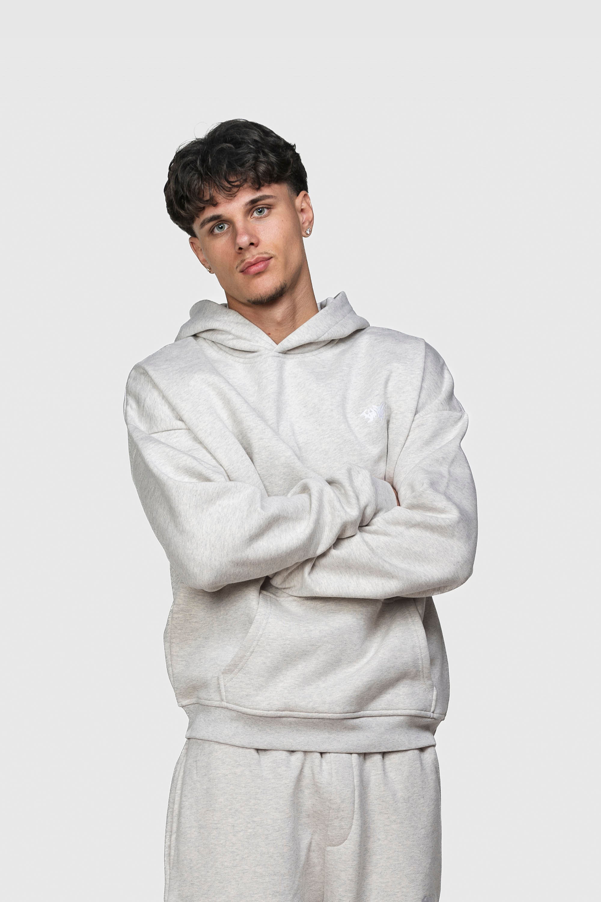BASIC HOODIE GREY MELANGE