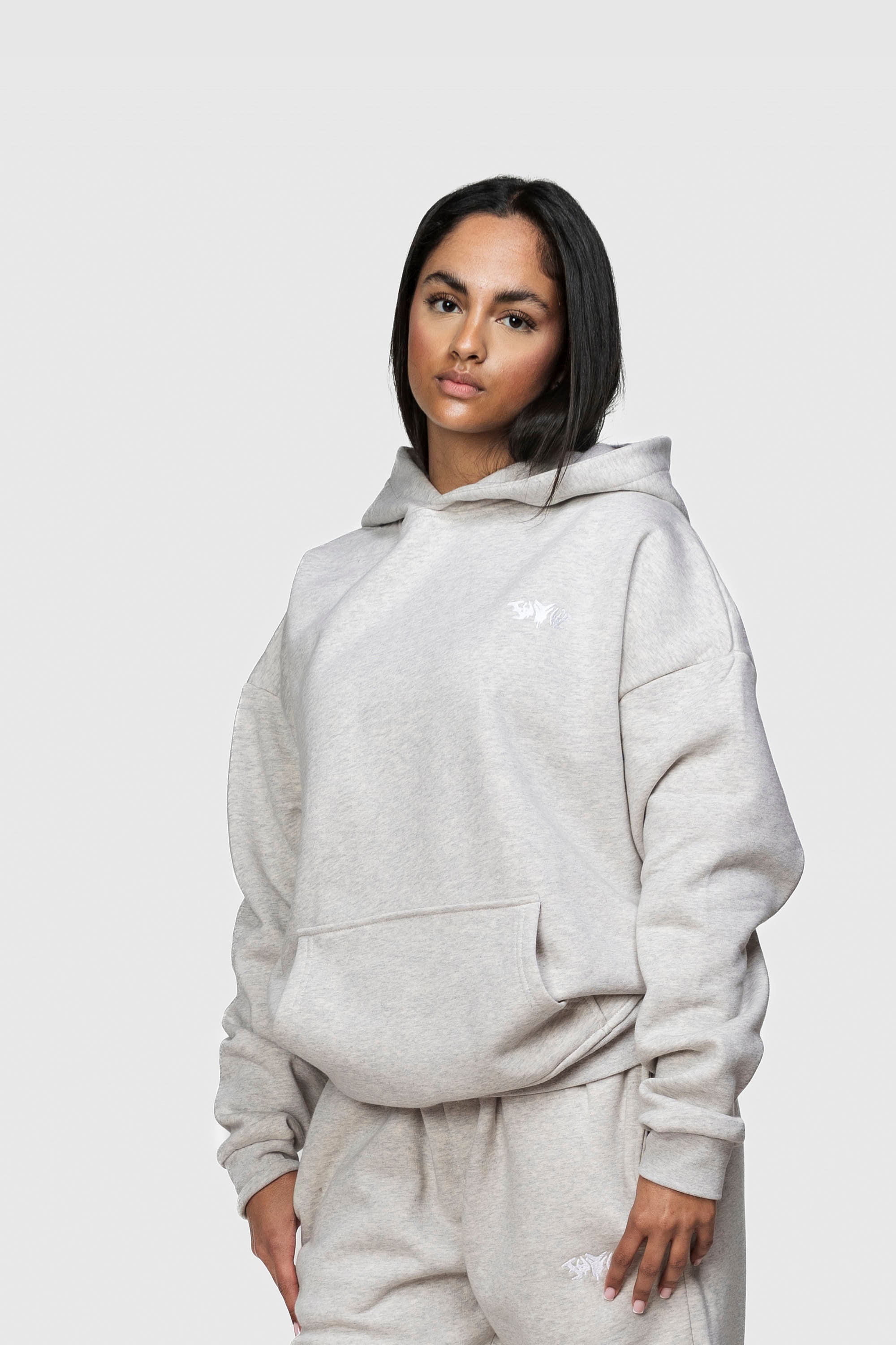 BASIC HOODIE GREY MELANGE